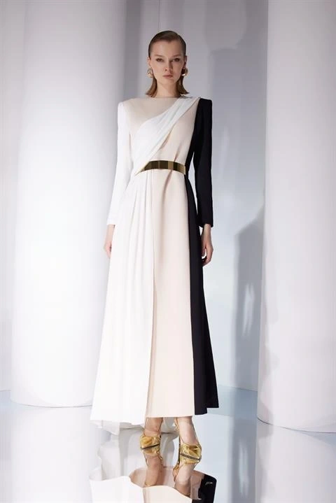 SENNA Corınne Somon Abiye Elbise 3017S23