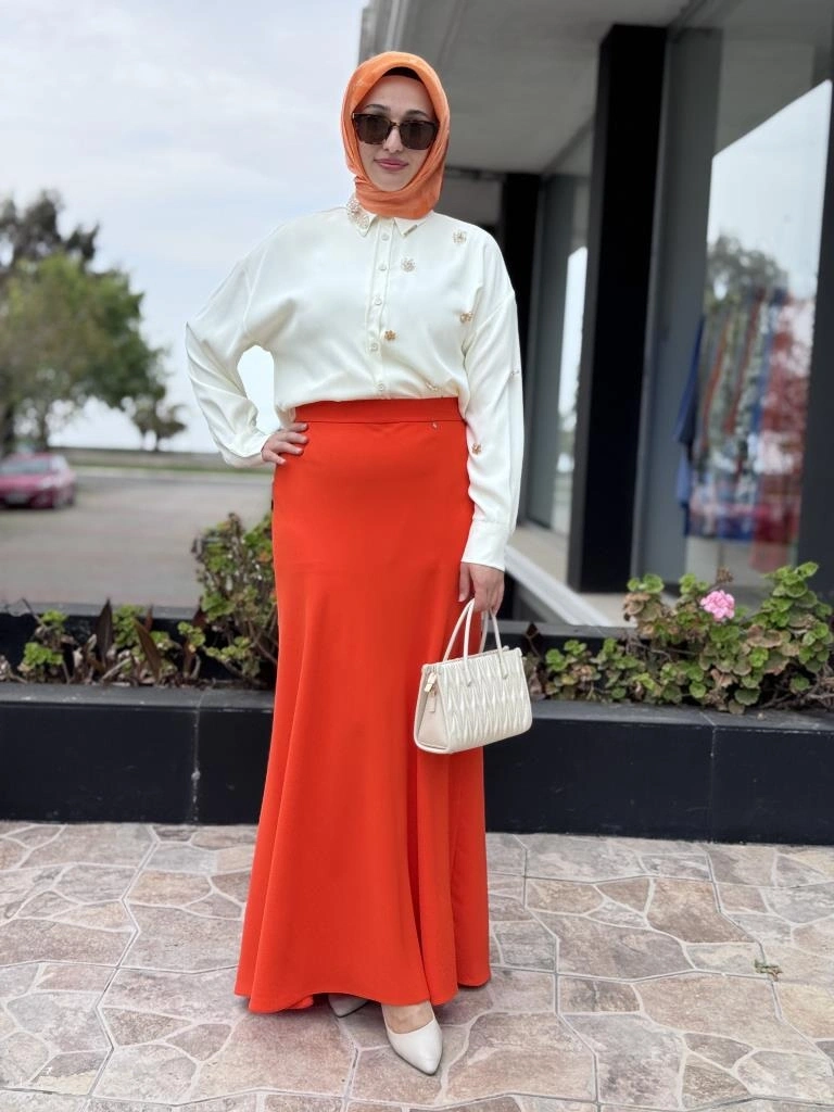 SENNA Gabrielle Boncuk Çiçek Detaylı Gömlek SD21014