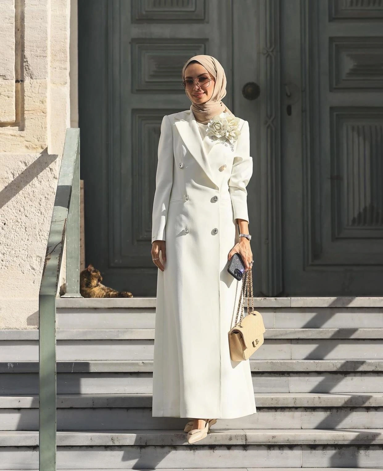 SENNA Rose Stone Dress Tesettür Abiye SD30080