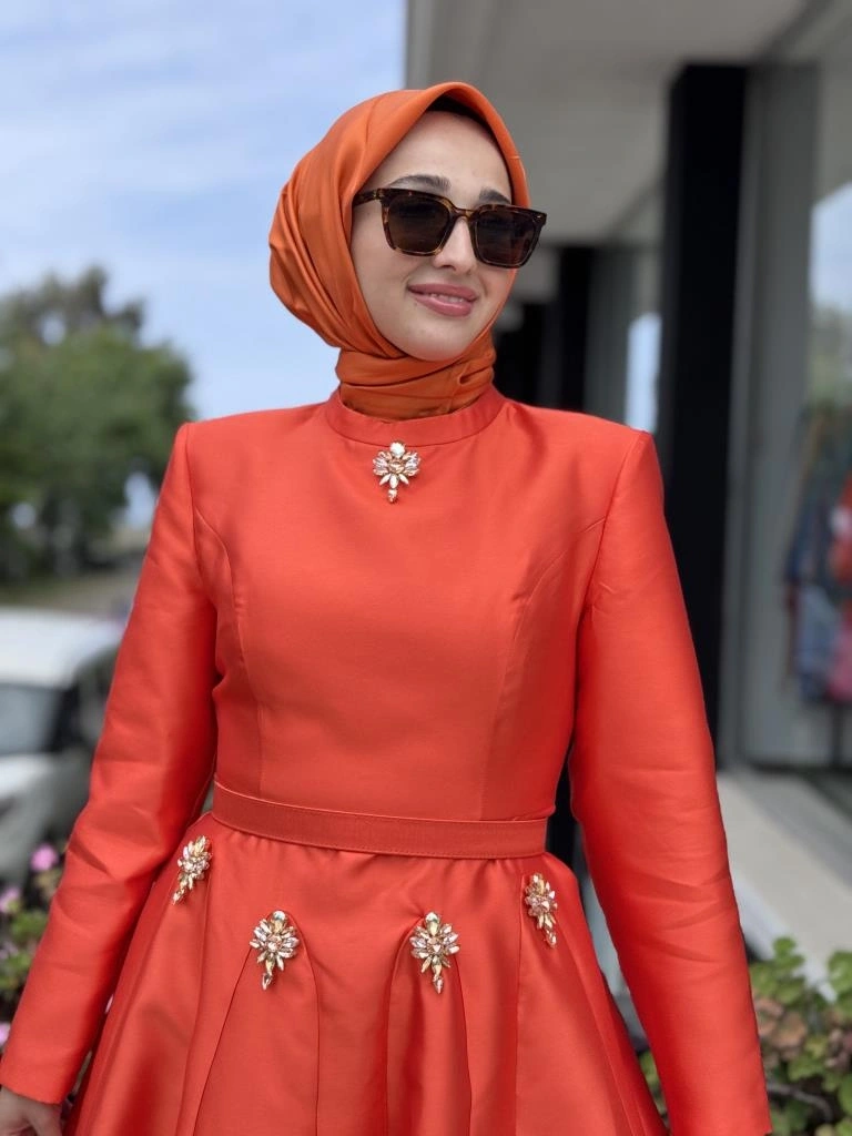 SENNA Scarlet Tesettür Abiye Dress SD2530003