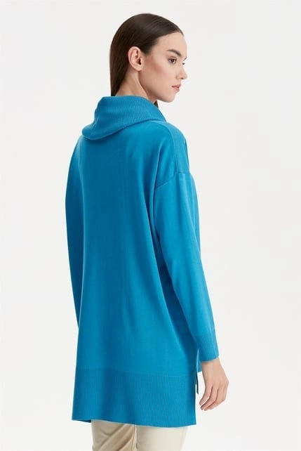 Tığ Triko Degaje Yaka Triko Tunik TNK21262