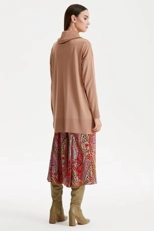 Tığ Triko Degaje Yaka Triko Tunik TNK21262