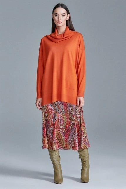 Tığ Triko Degaje Yaka Triko Tunik TNK21262