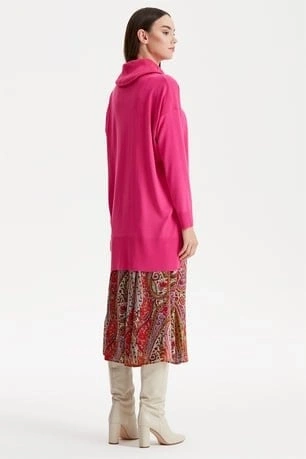 Tığ Triko Degaje Yaka Triko Tunik TNK21262