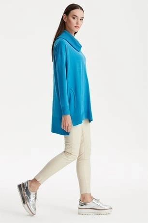 Tığ Triko Degaje Yaka Triko Tunik TNK21262