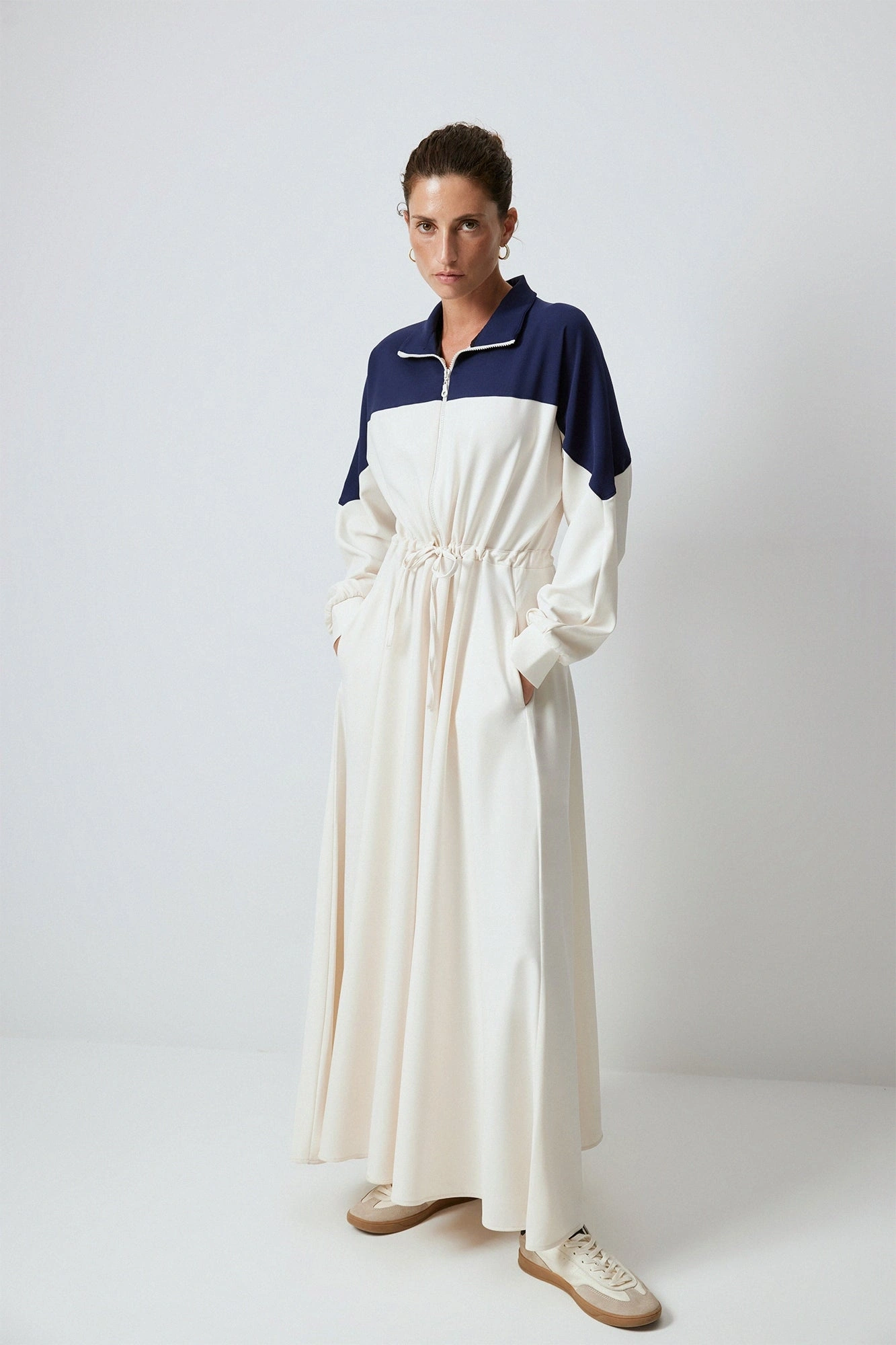 Touche Belden Bağlamalı Krep Elbise 24F1A0004