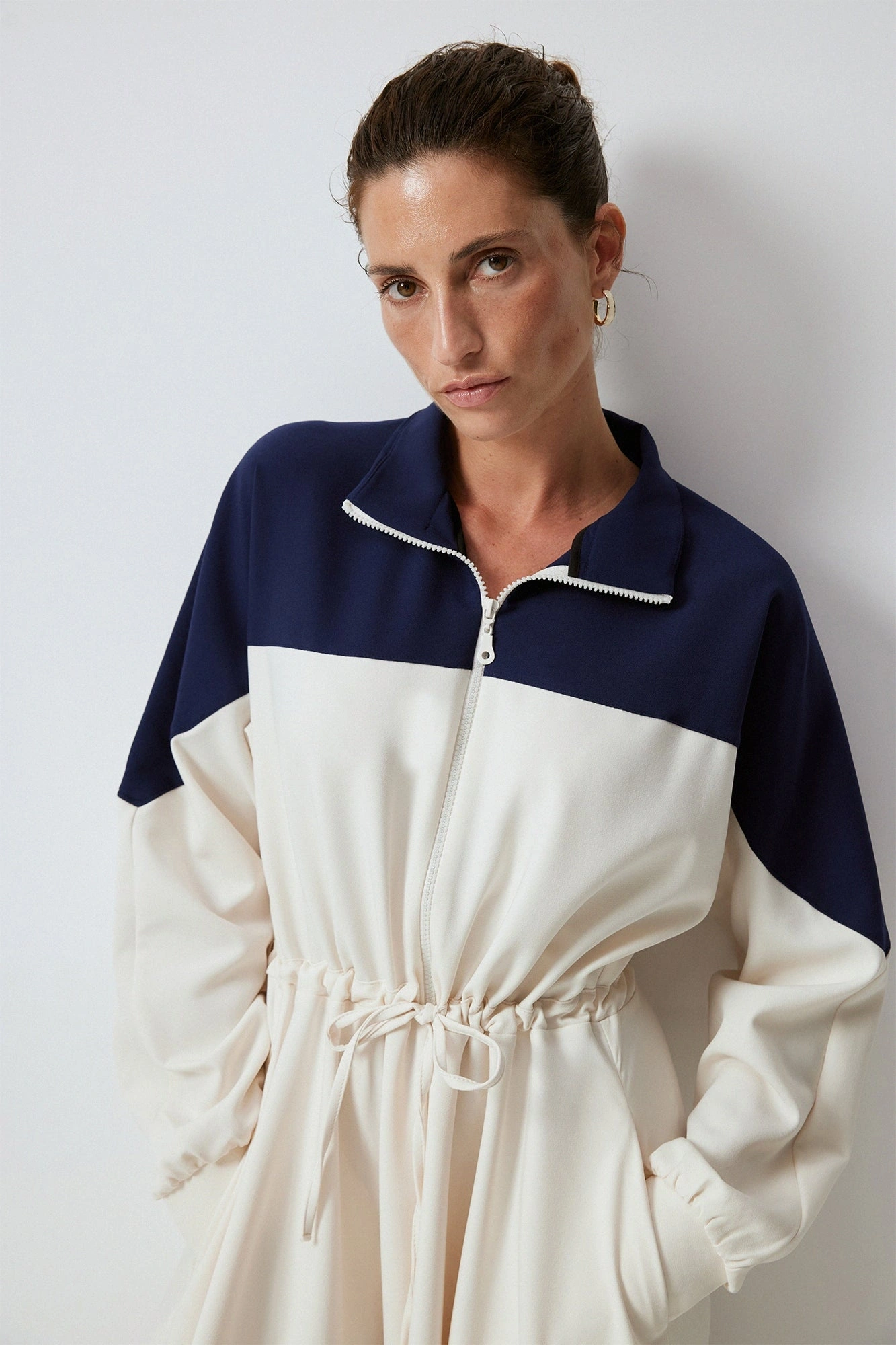 Touche Belden Bağlamalı Krep Elbise 24F1A0004