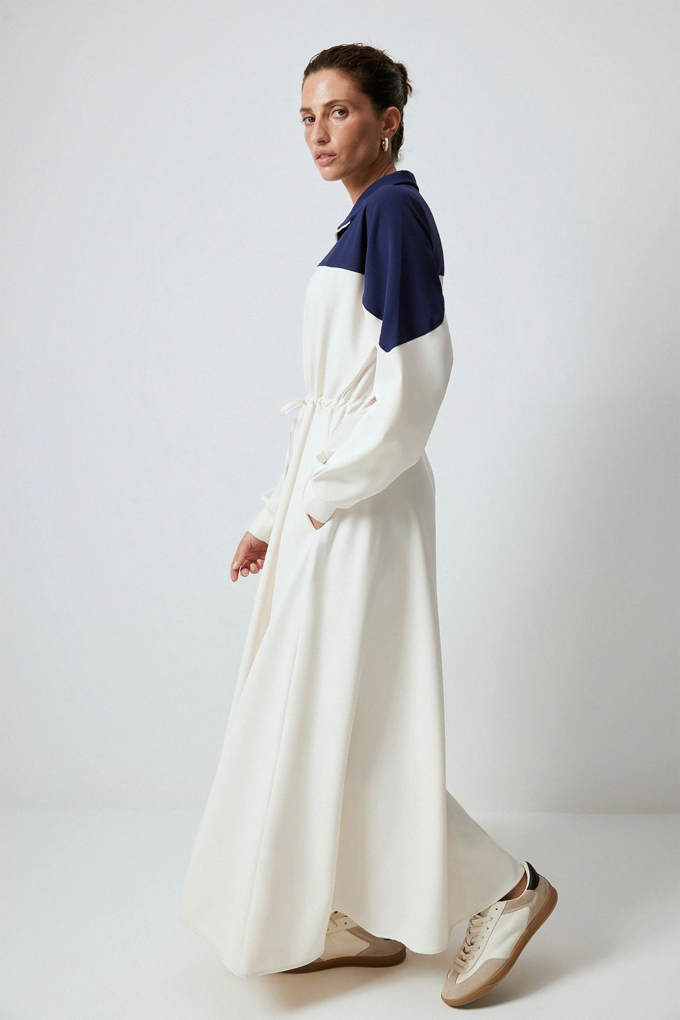 Touche Belden Bağlamalı Krep Elbise 24F1A0004