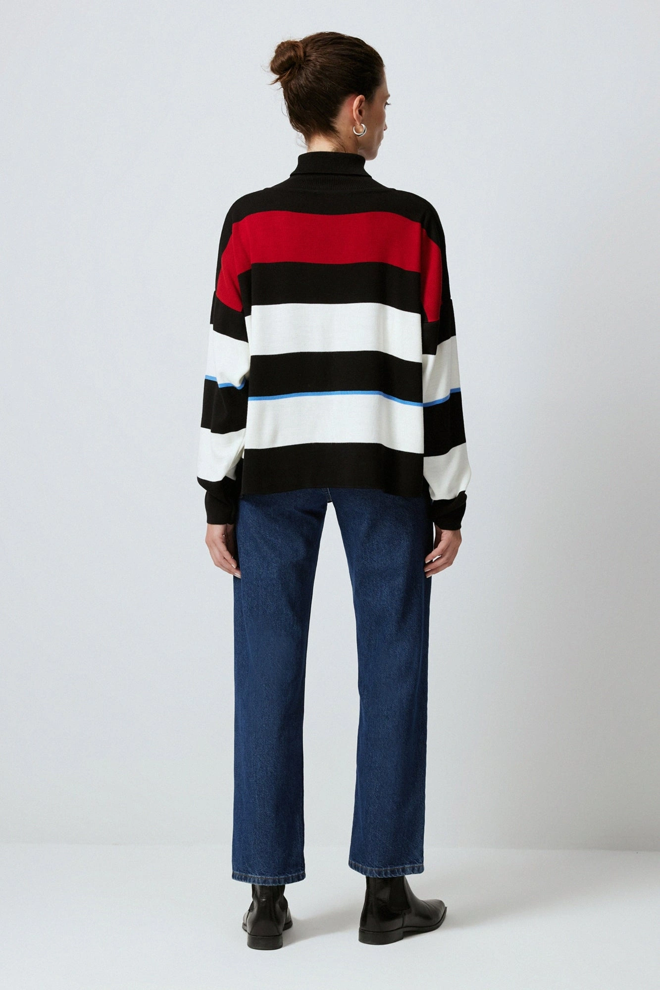 Touche Boğazlı Çizgili Kazak 23F1XD106