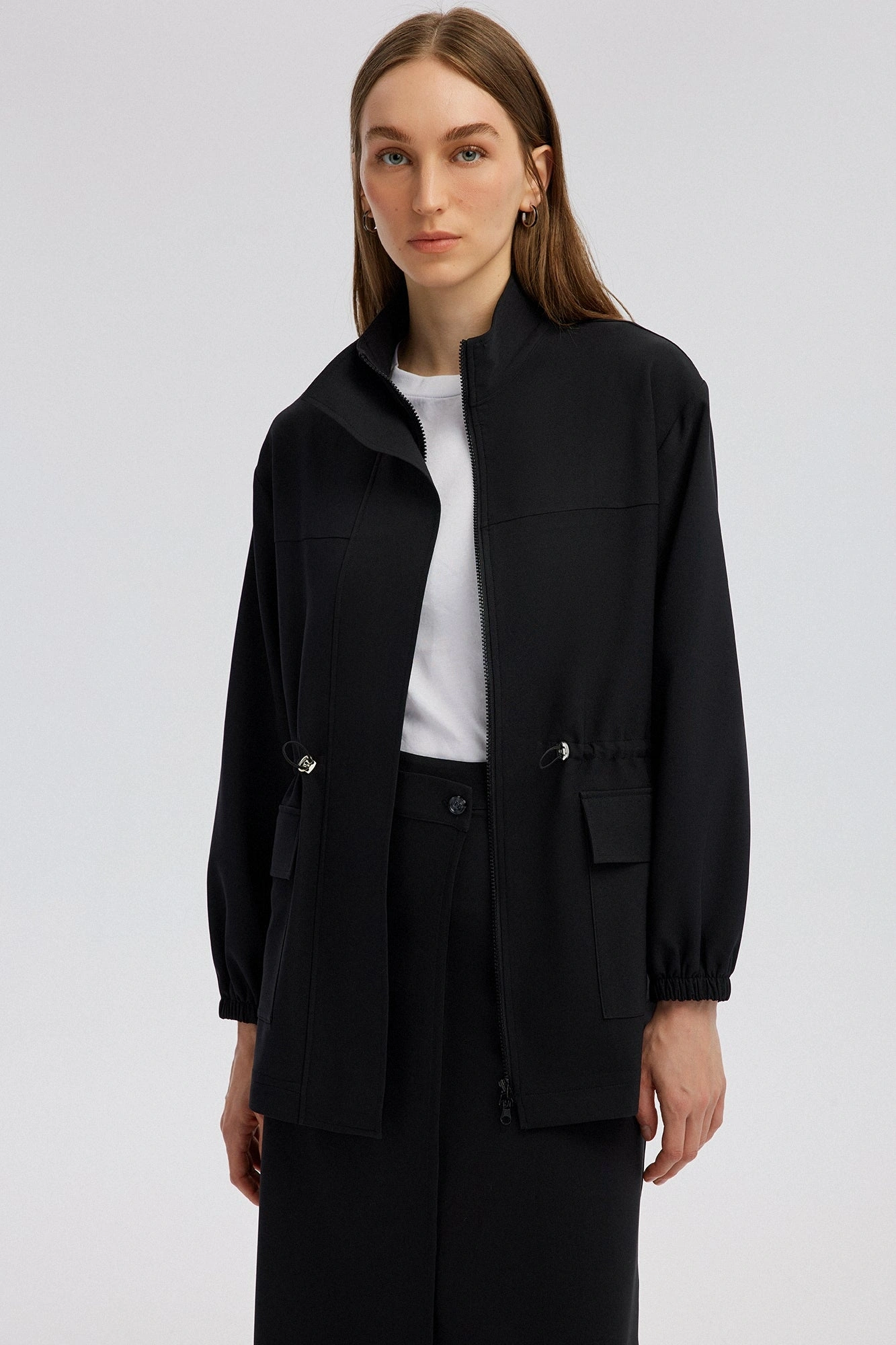 Touche Dik Yaka Krep Ceket 24Y1FT141