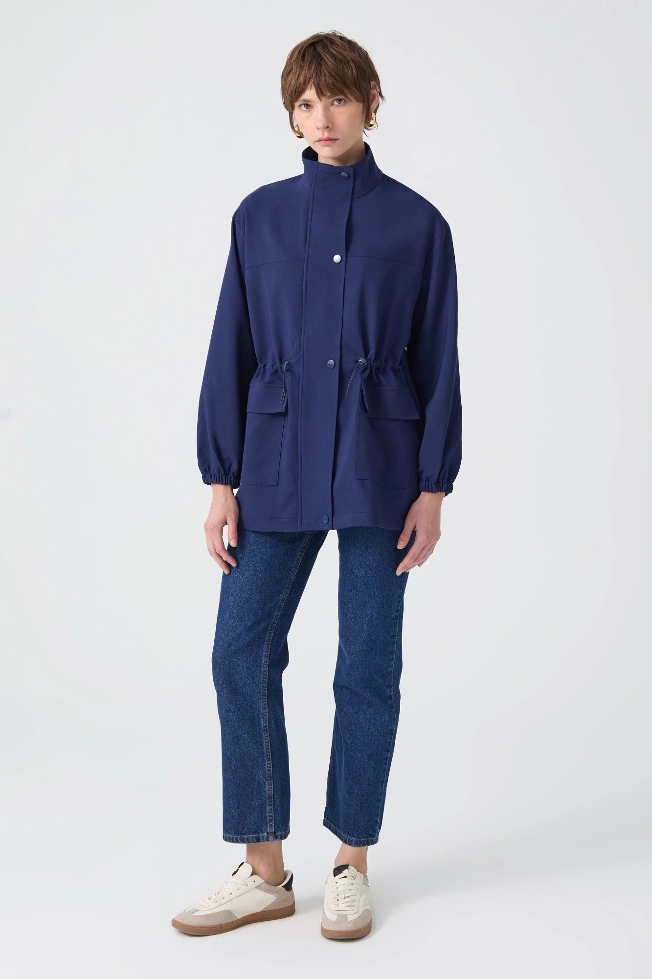 Touche Dik Yaka Krep Ceket 24Y1FT141