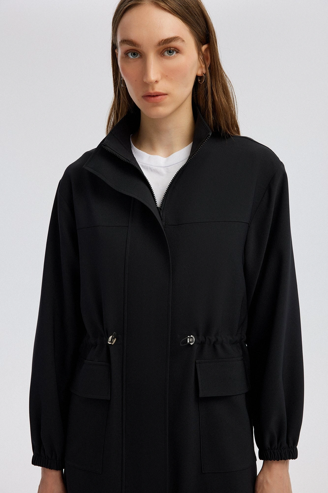 Touche Dik Yaka Krep Ceket 24Y1FT141