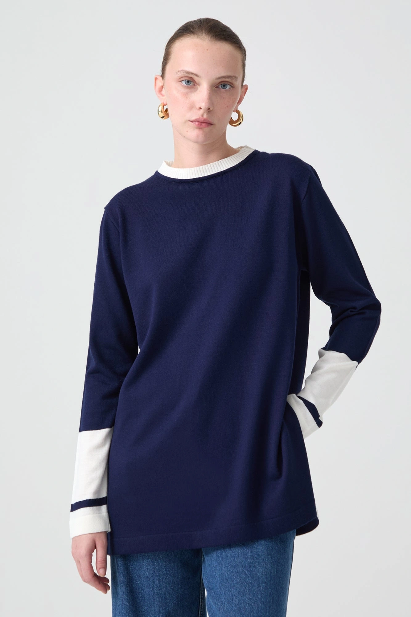 Touche Yırtmaç Detaylı Triko Tunik 24F1XD005