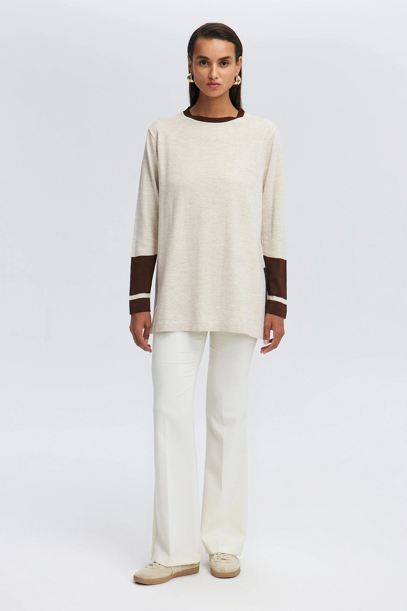 Touche Yırtmaç Detaylı Triko Tunik 24F1XD005