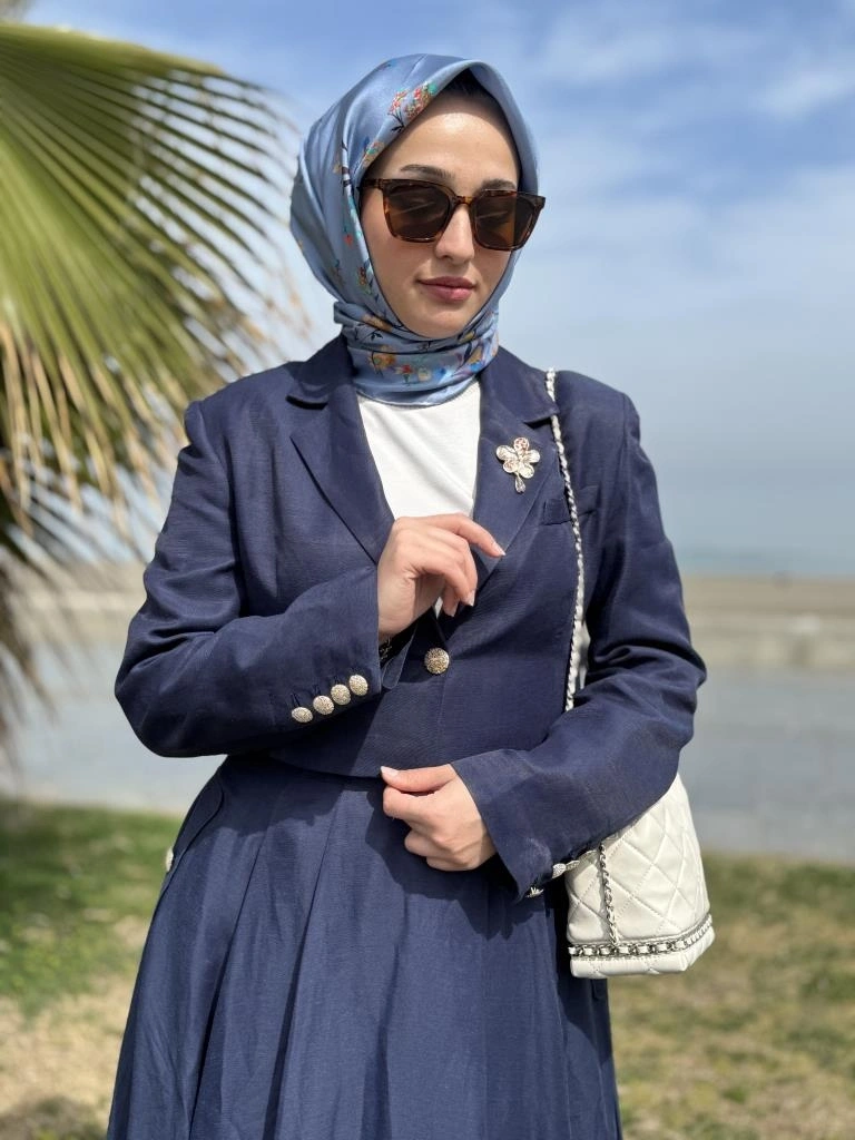 Vuu Crop Ceket Kloş Etek Takım 25SSV3014