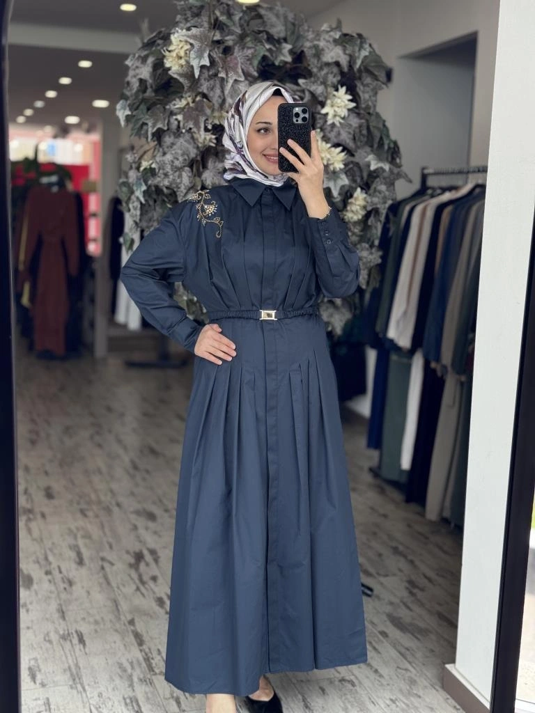 Vuu Koton Önü Pileli Elbise 25SSV4010