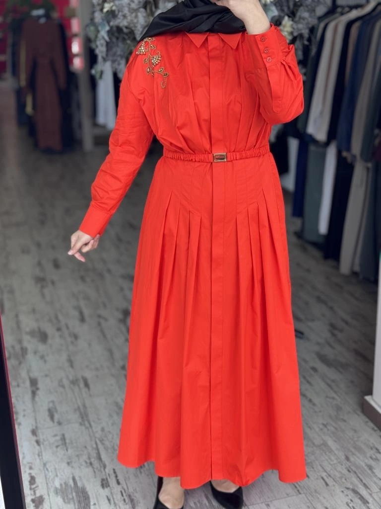 Vuu Koton Önü Pileli Elbise 25SSV4010