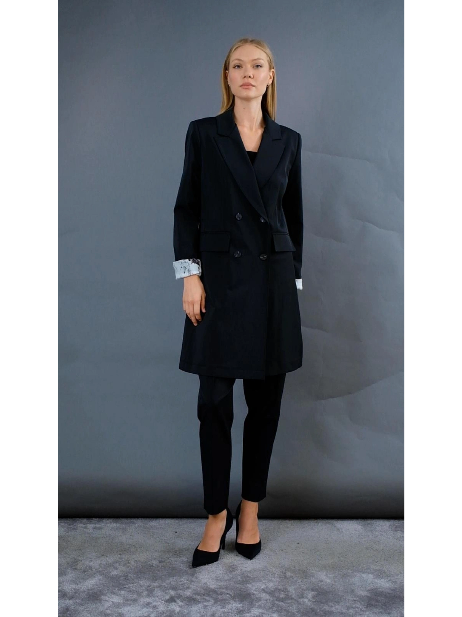 Almarwah  Beli Lastikli Kanvas Siyah Pantolon 606063