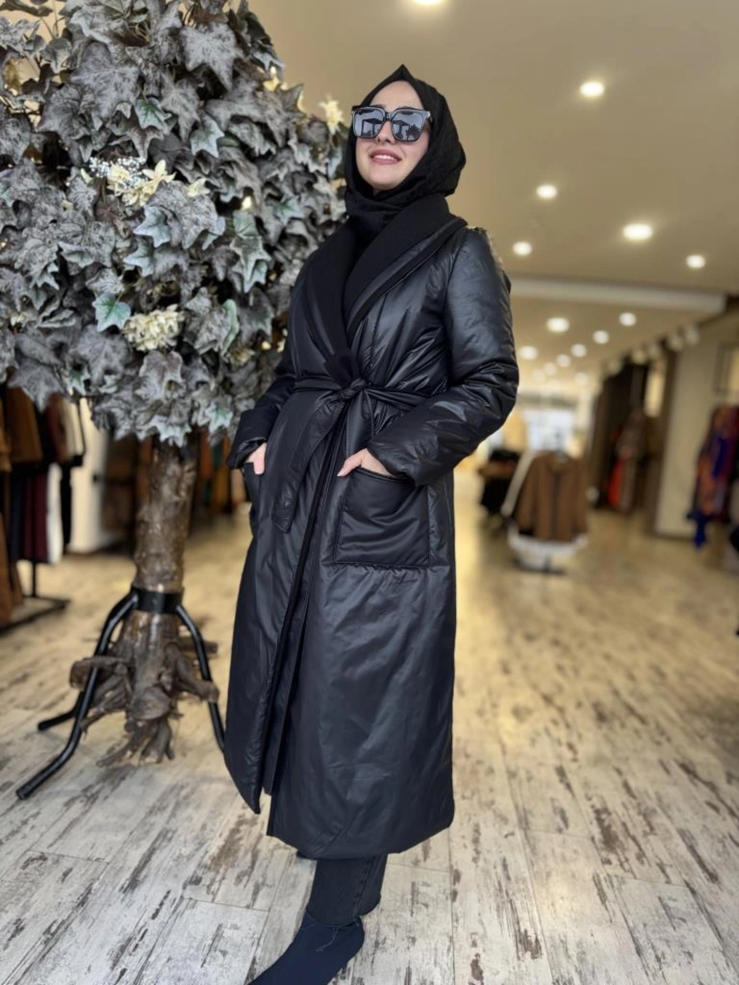 Almarwah Cep Ve Kuşak Detaylı Şişme Mont 505286