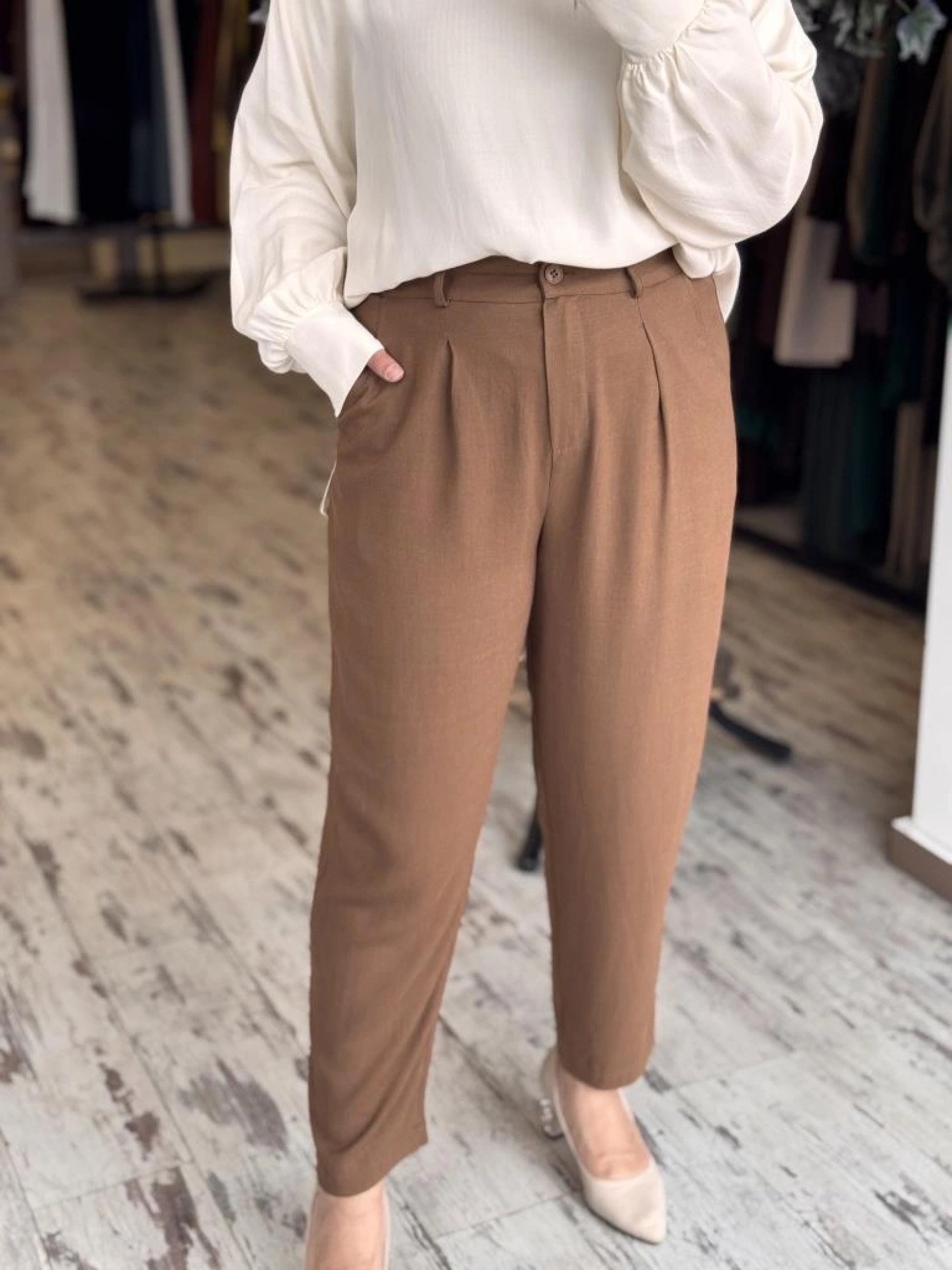 Almarwah Cepli Viscon Keten Pantolon 606072