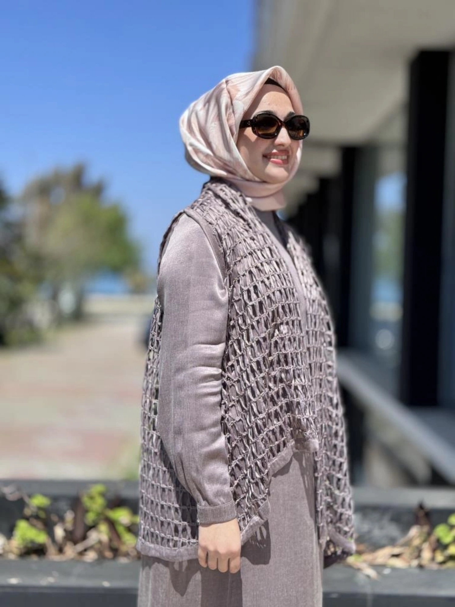 Almarwah File Yelekli Liosel Elbise 303834