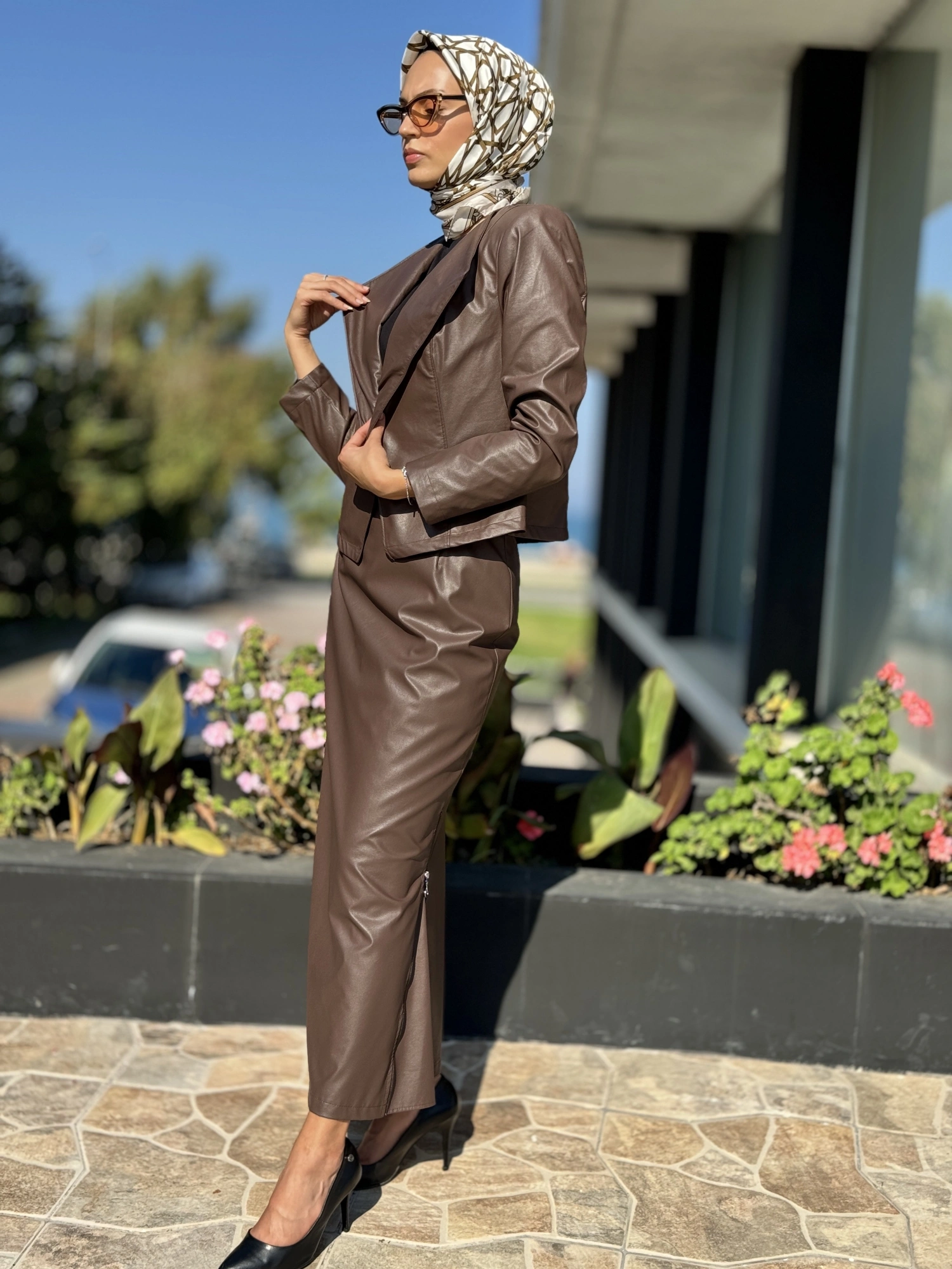 Almarwah Kısa Deri Ceket 404896