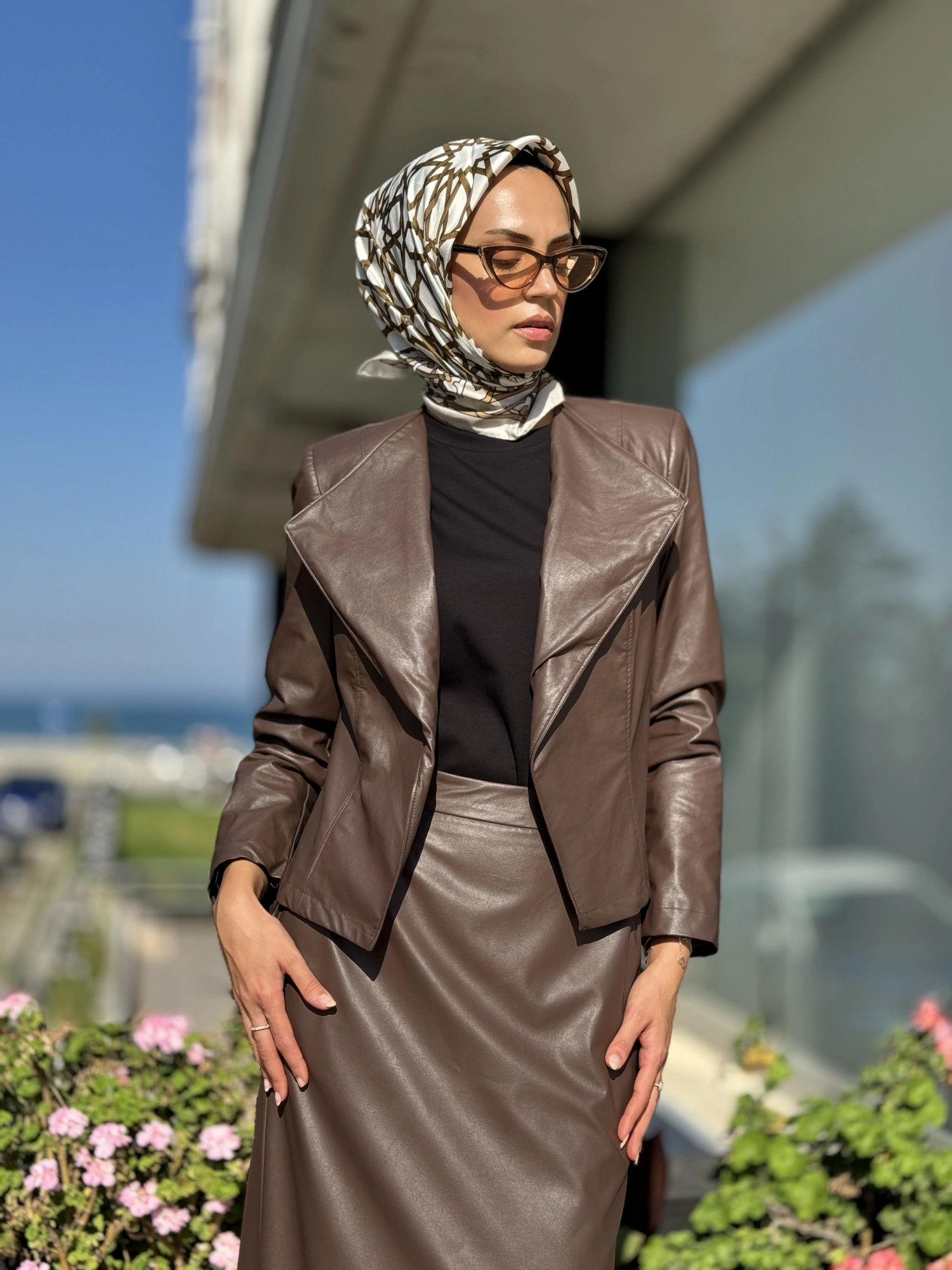 Almarwah Kısa Deri Ceket 404896