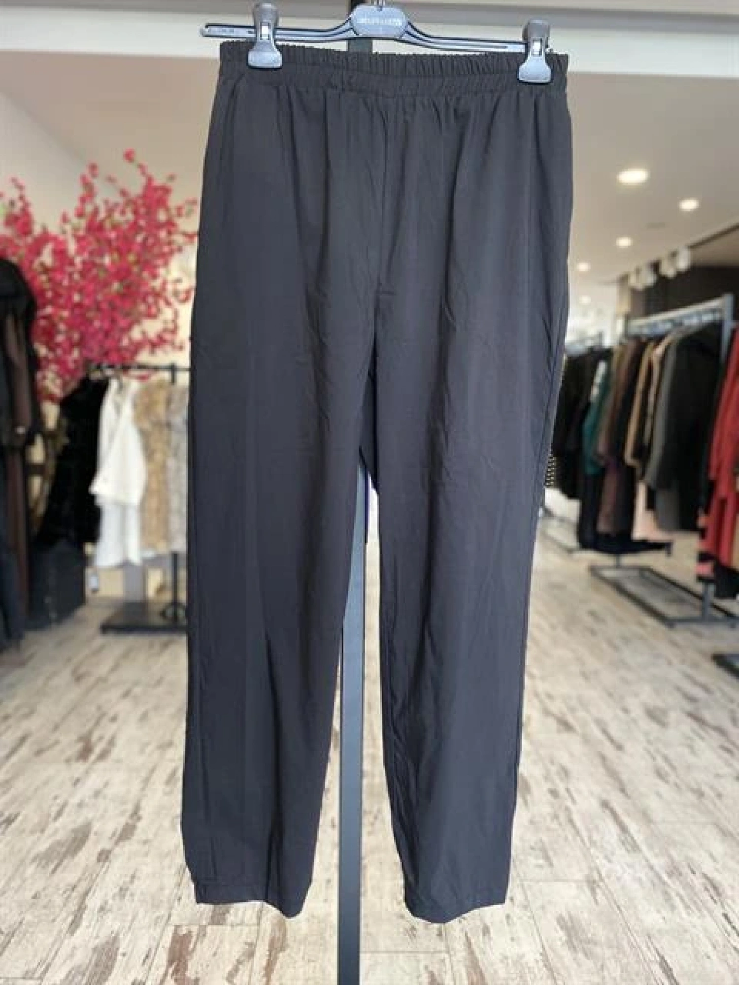 Almarwah Paça Ve Beli Lastikli Coton Siyah Pantolon 609158