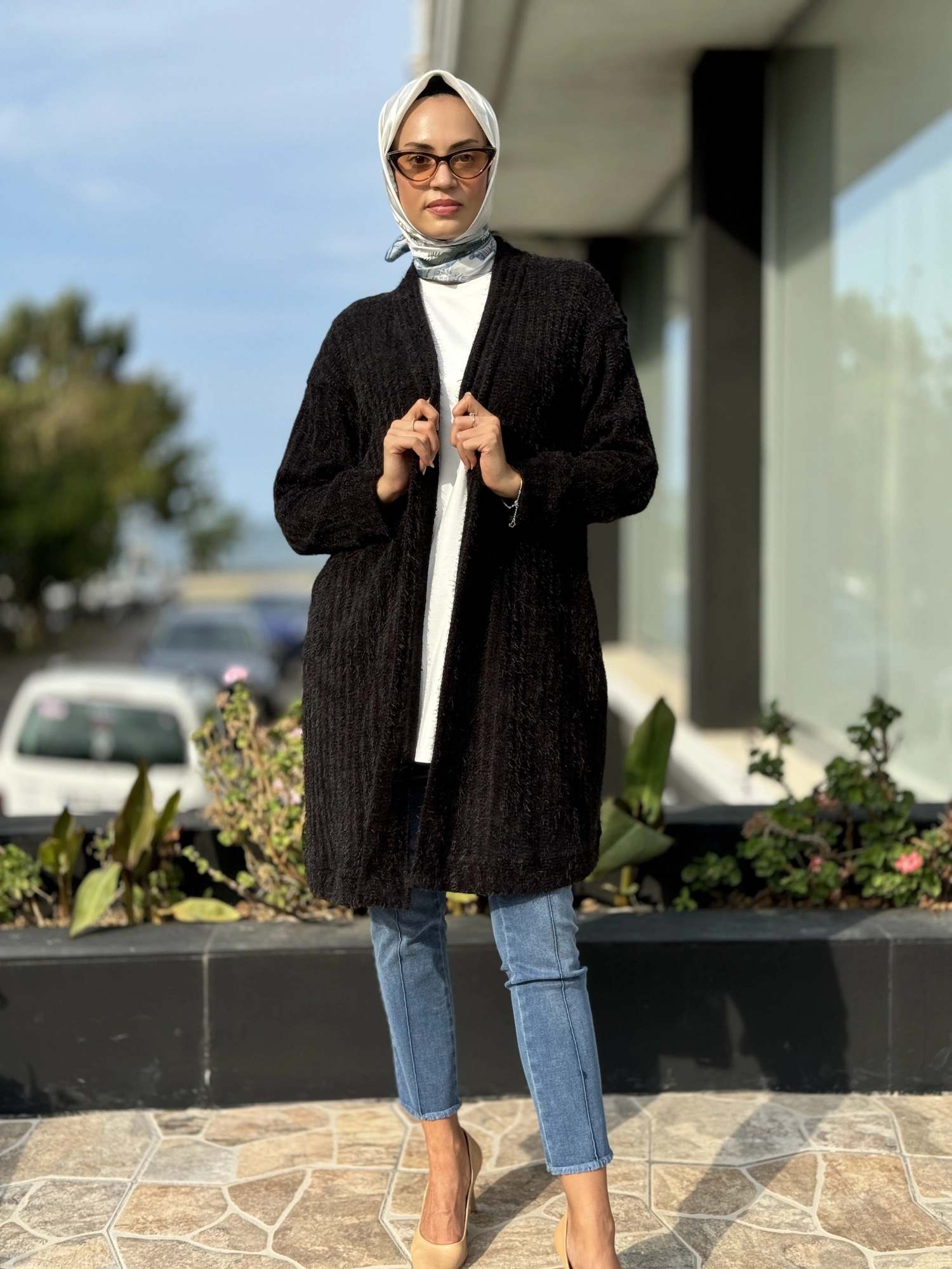 Almarwah Sakallı Örme Triko Yelek / Hırka 404907