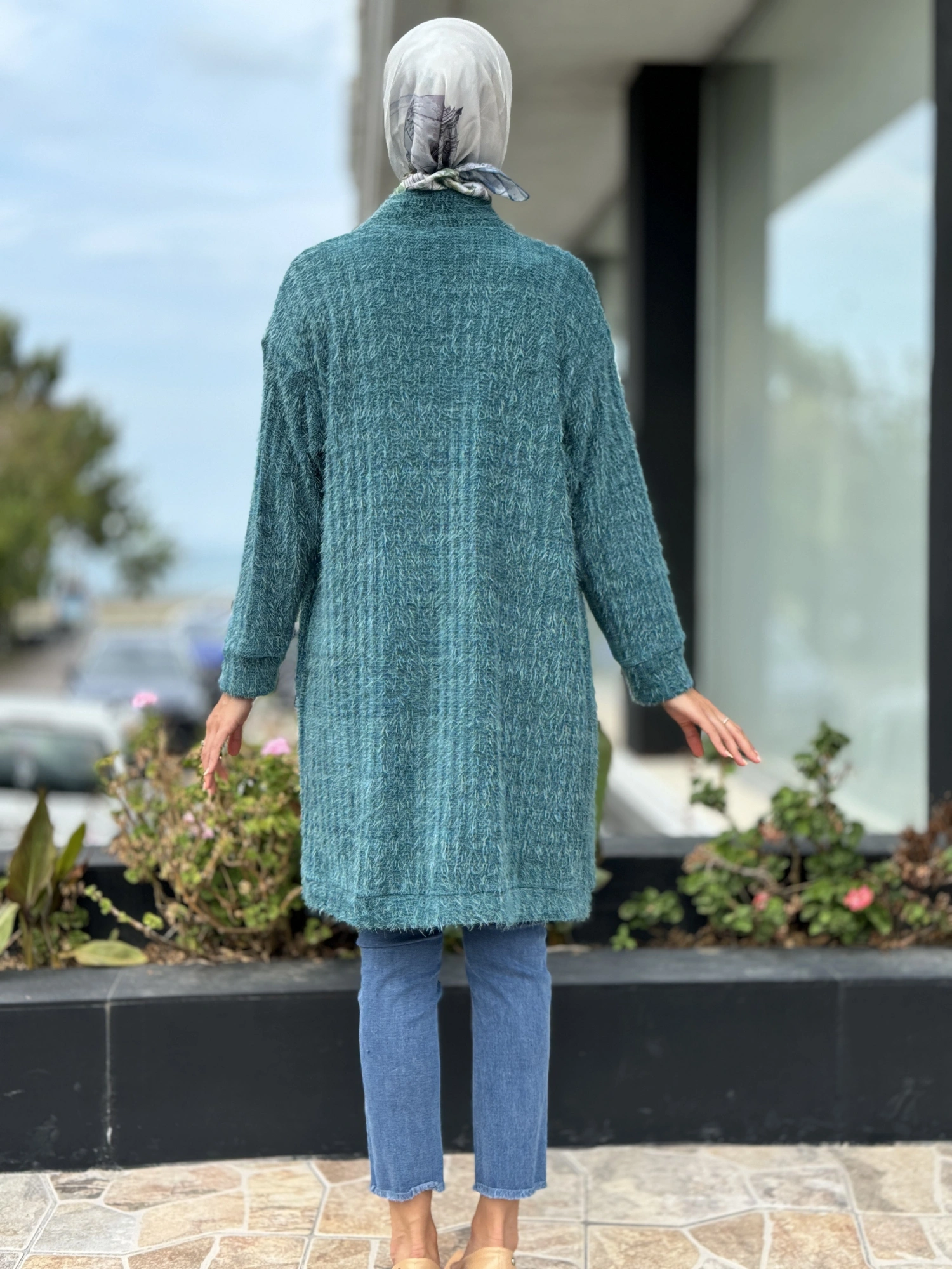 Almarwah Sakallı Örme Triko Yelek / Hırka 404907