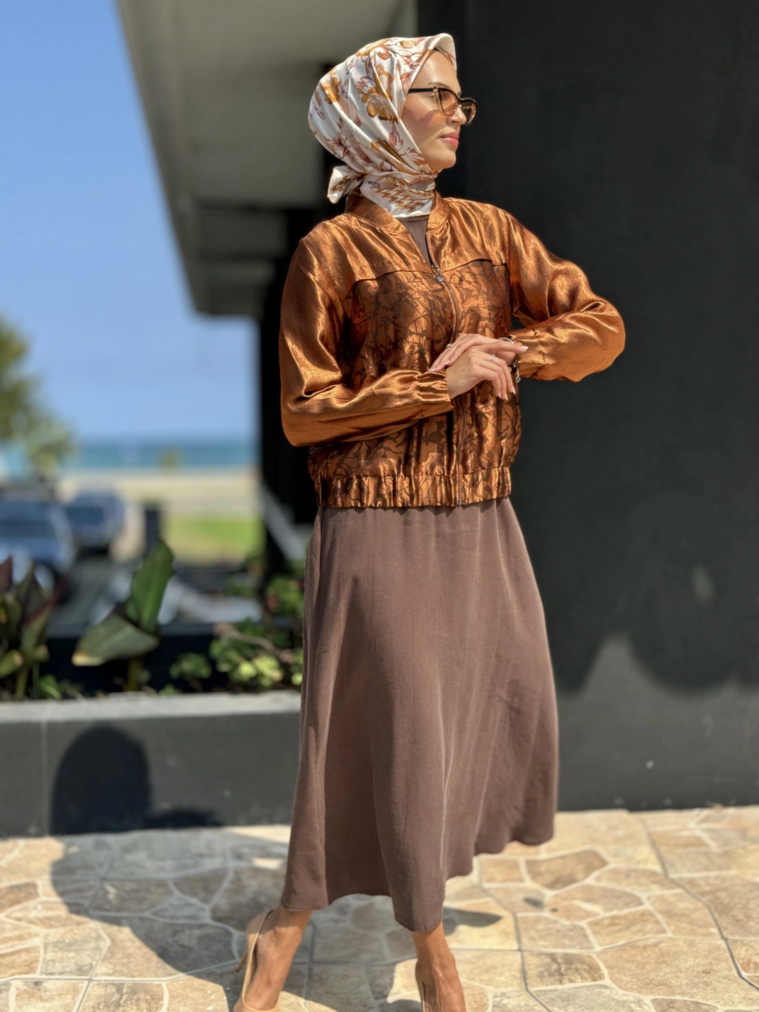 Almarwah Uzun Kollu Elbise Ceket İkili Takım 202648