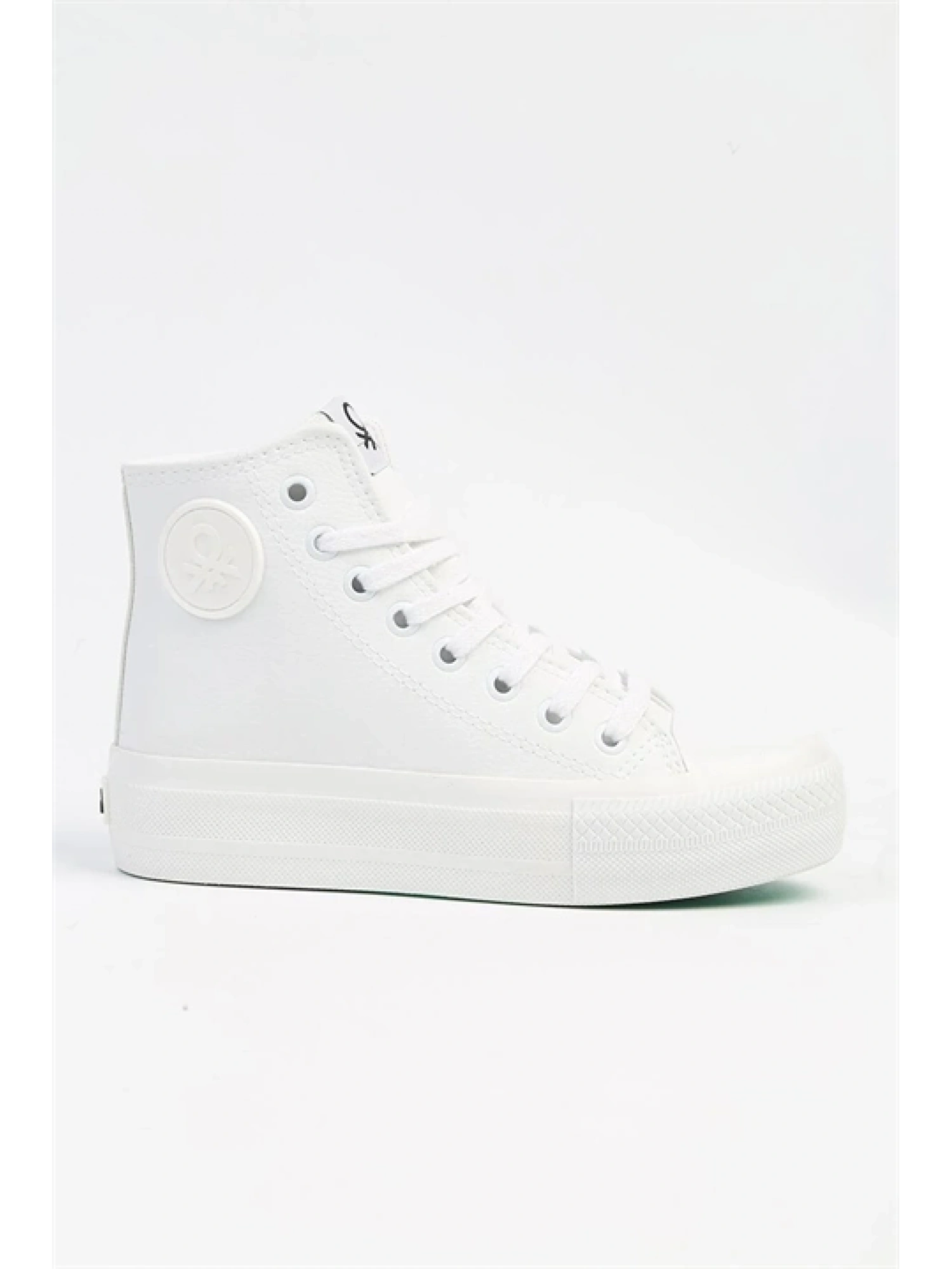 Benetton Konvers Yüksek Taban Uzun Deri Ayakkabı BN31130