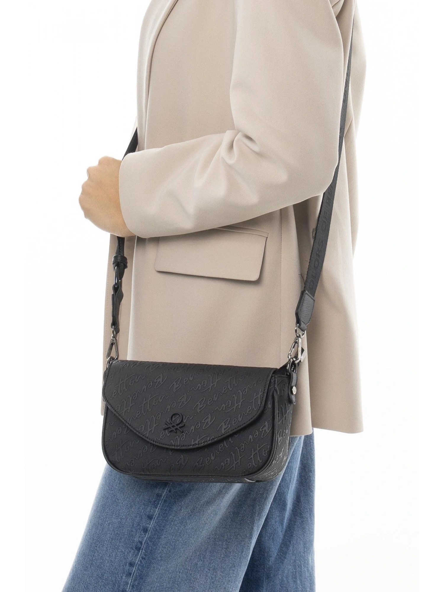 Benetton Monogram Yazılı Küçük Çapraz Çanta BNT1047