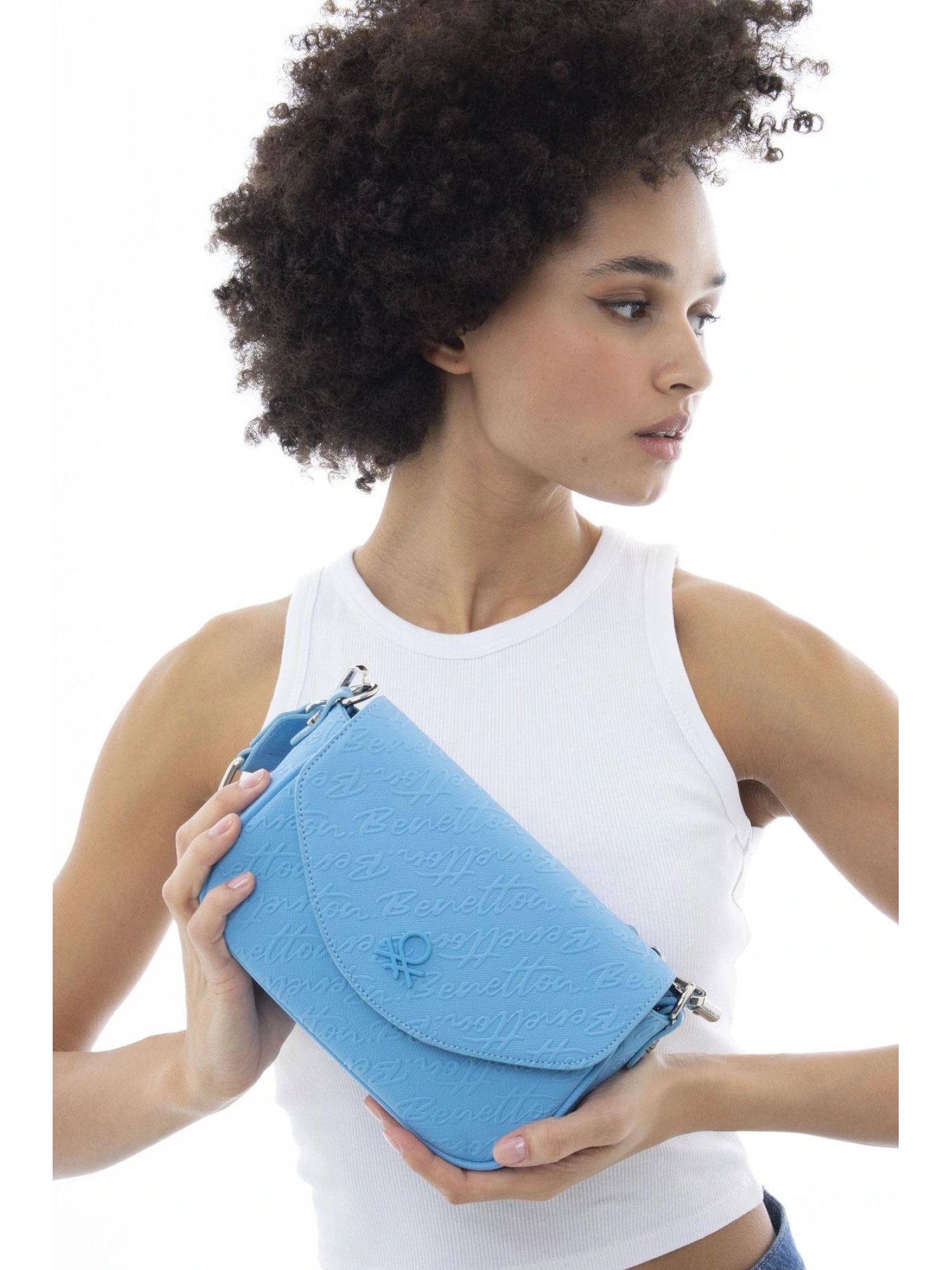 Benetton Monogram Yazılı Küçük Çapraz Çanta BNT1047