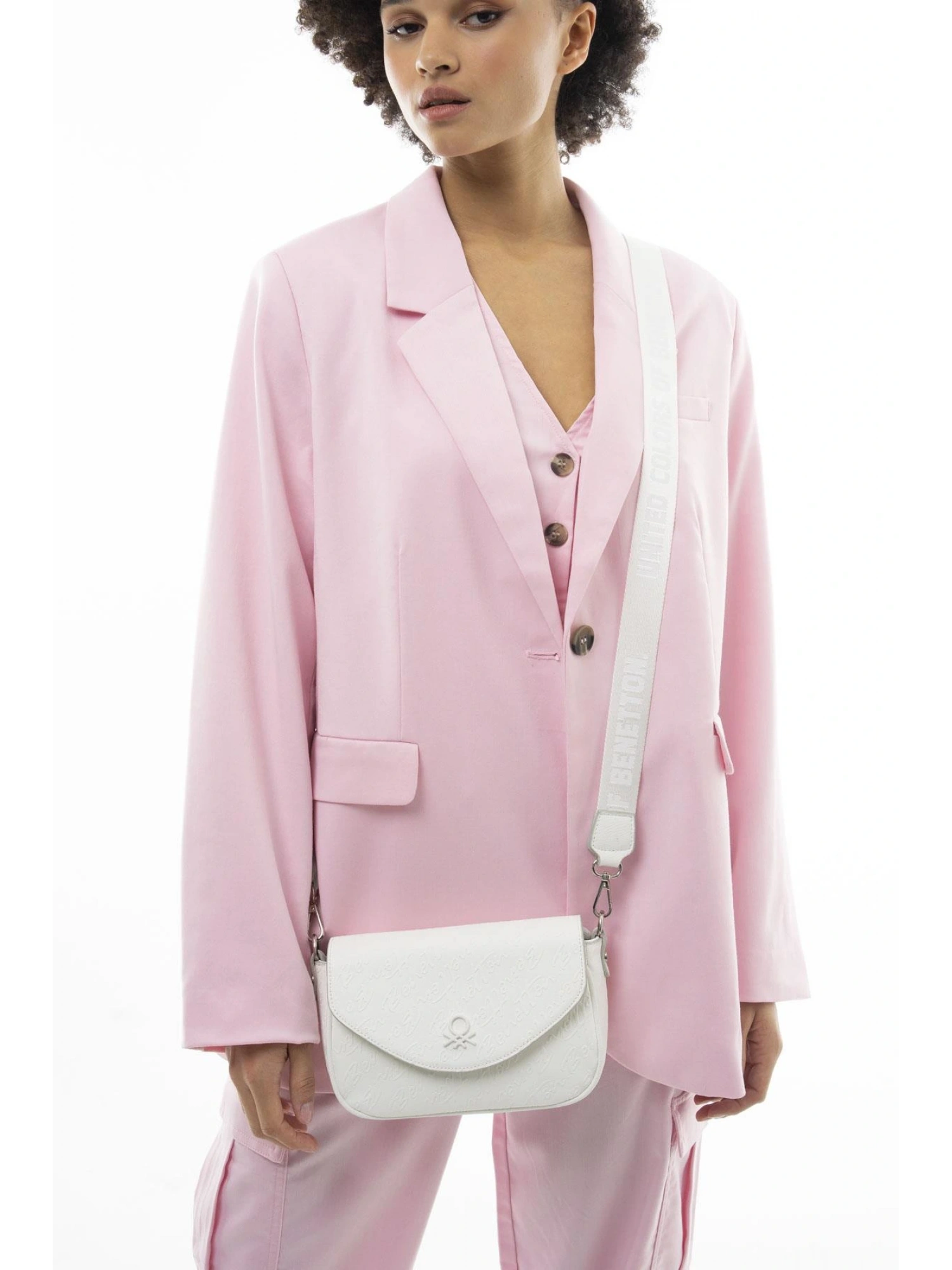 Benetton Monogram Yazılı Küçük Çapraz Çanta BNT1047