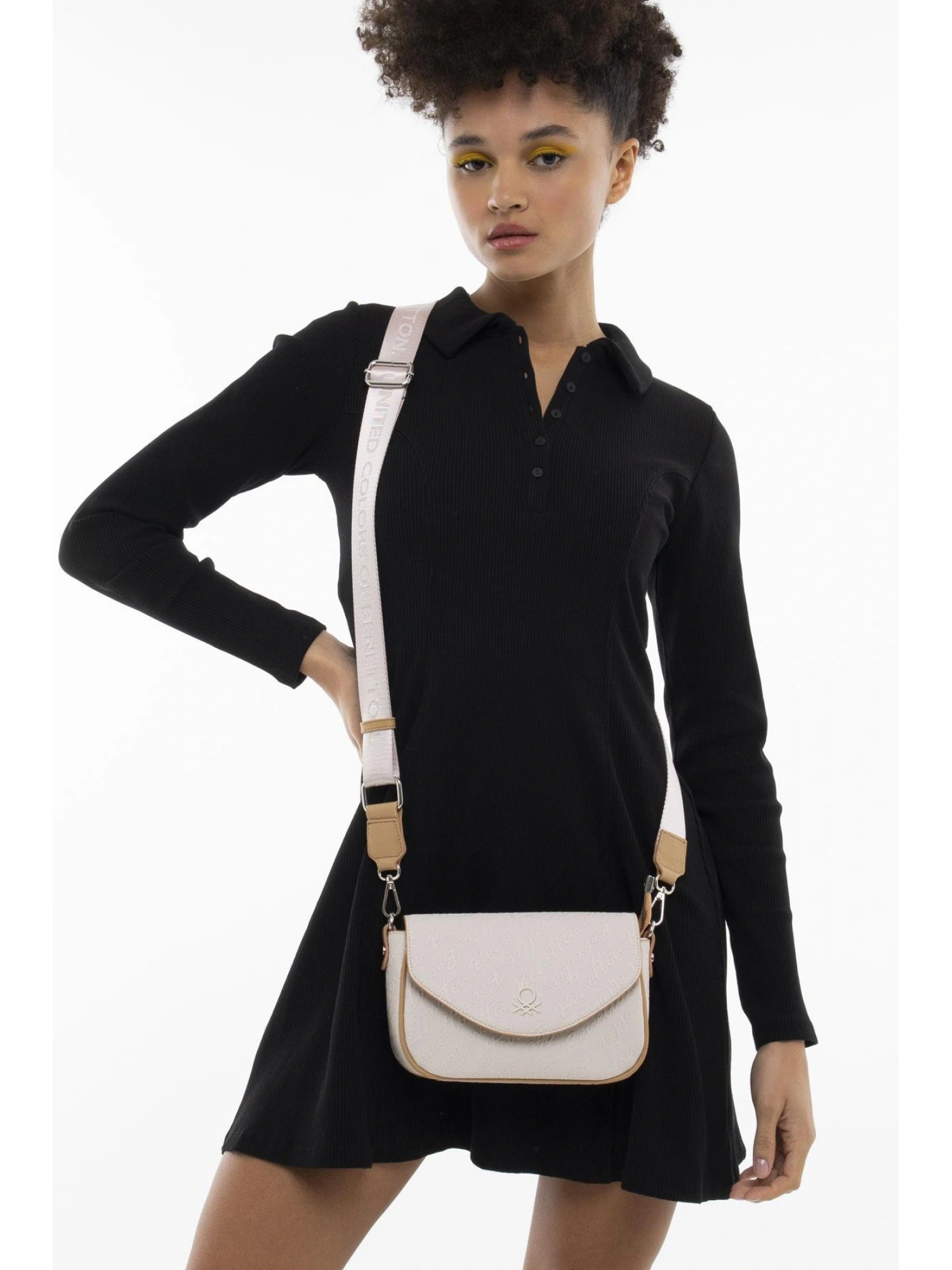 Benetton Monogram Yazılı Küçük Çapraz Çanta BNT1047