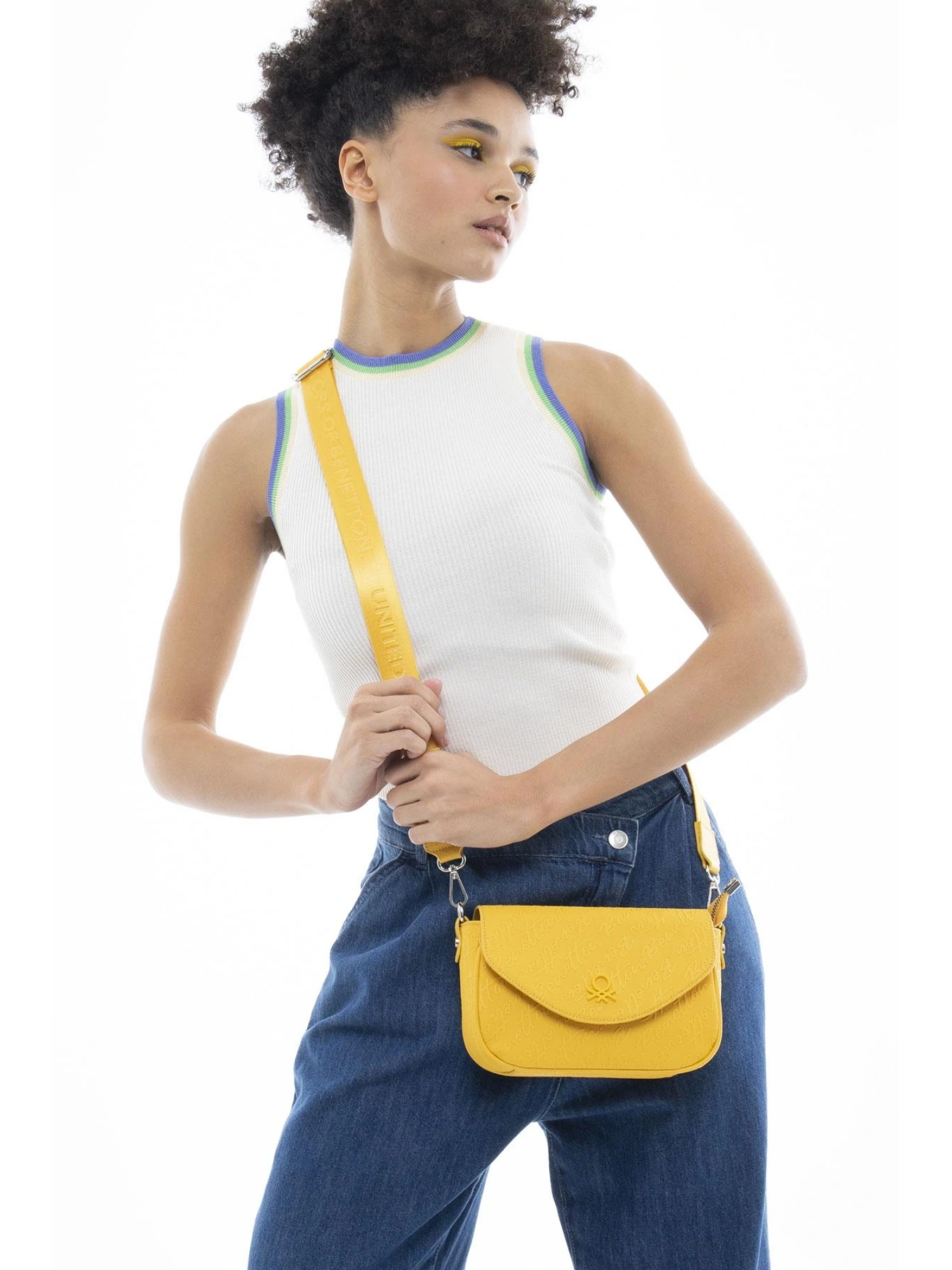 Benetton Monogram Yazılı Küçük Çapraz Çanta BNT1047