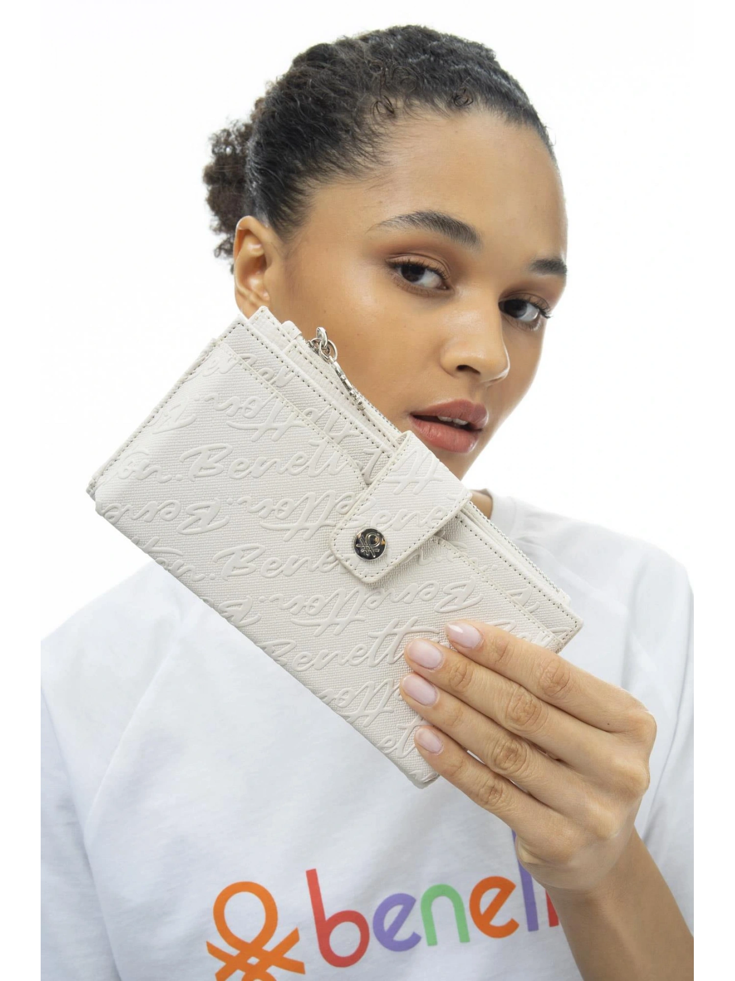 Benetton Monogram Yazılı Renkli Cüzdan BNT1038