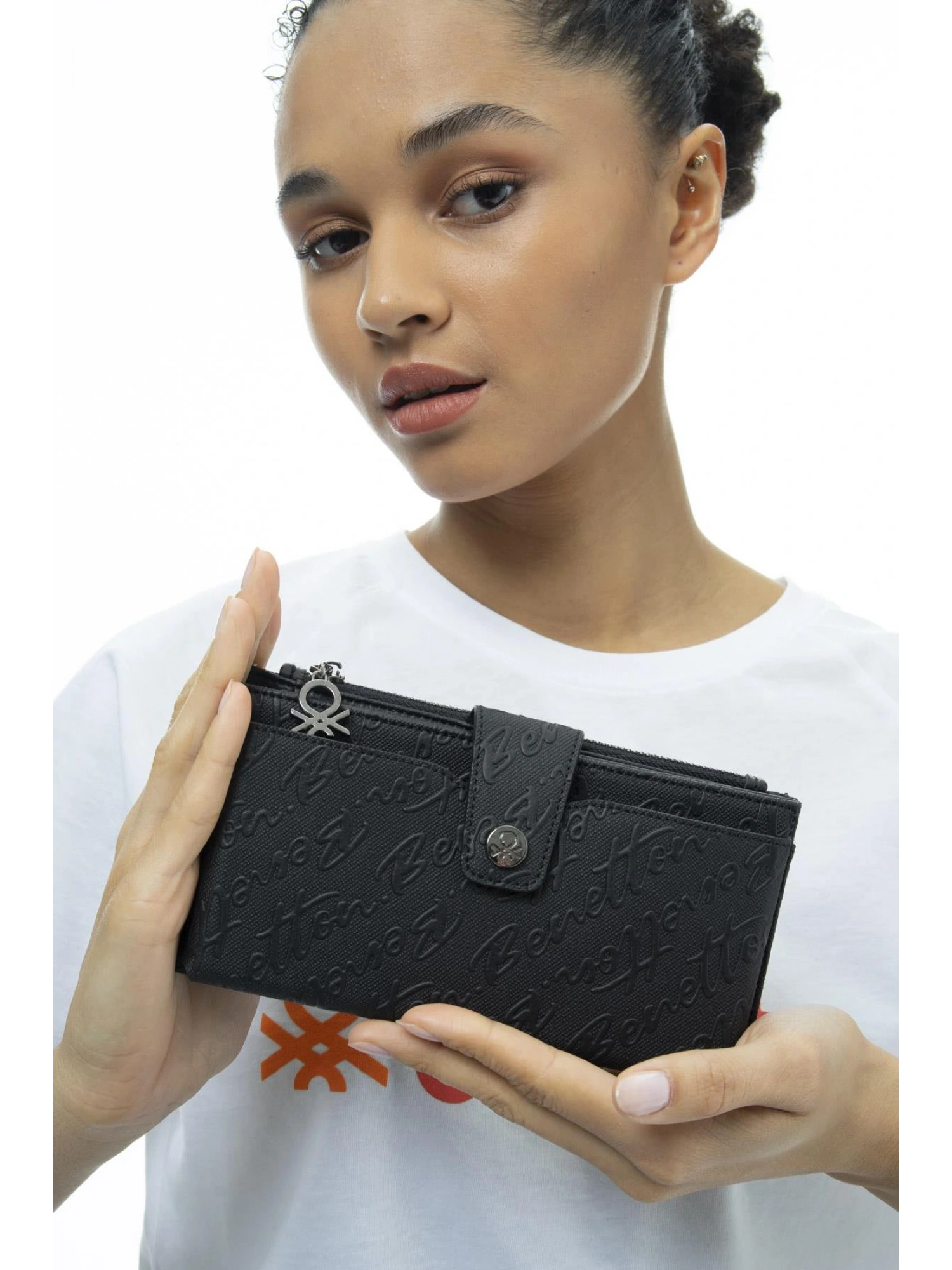 Benetton Monogram Yazılı Renkli Cüzdan BNT1038