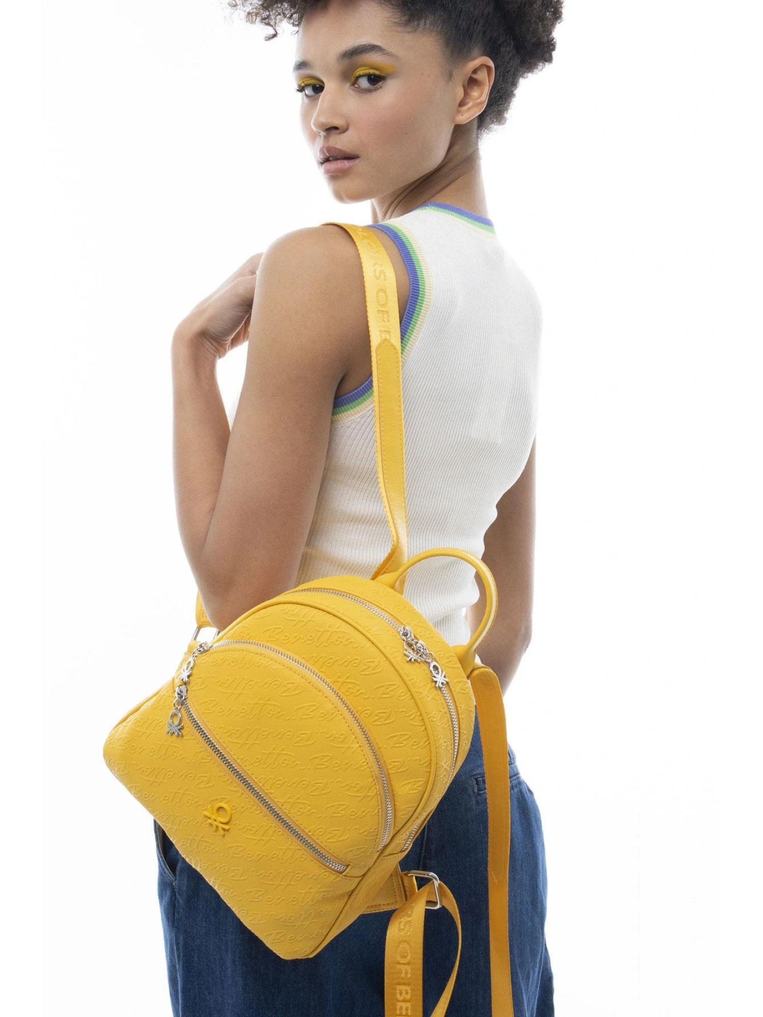 Benetton Monogram Yazılı Sırt Çantası BNT1066