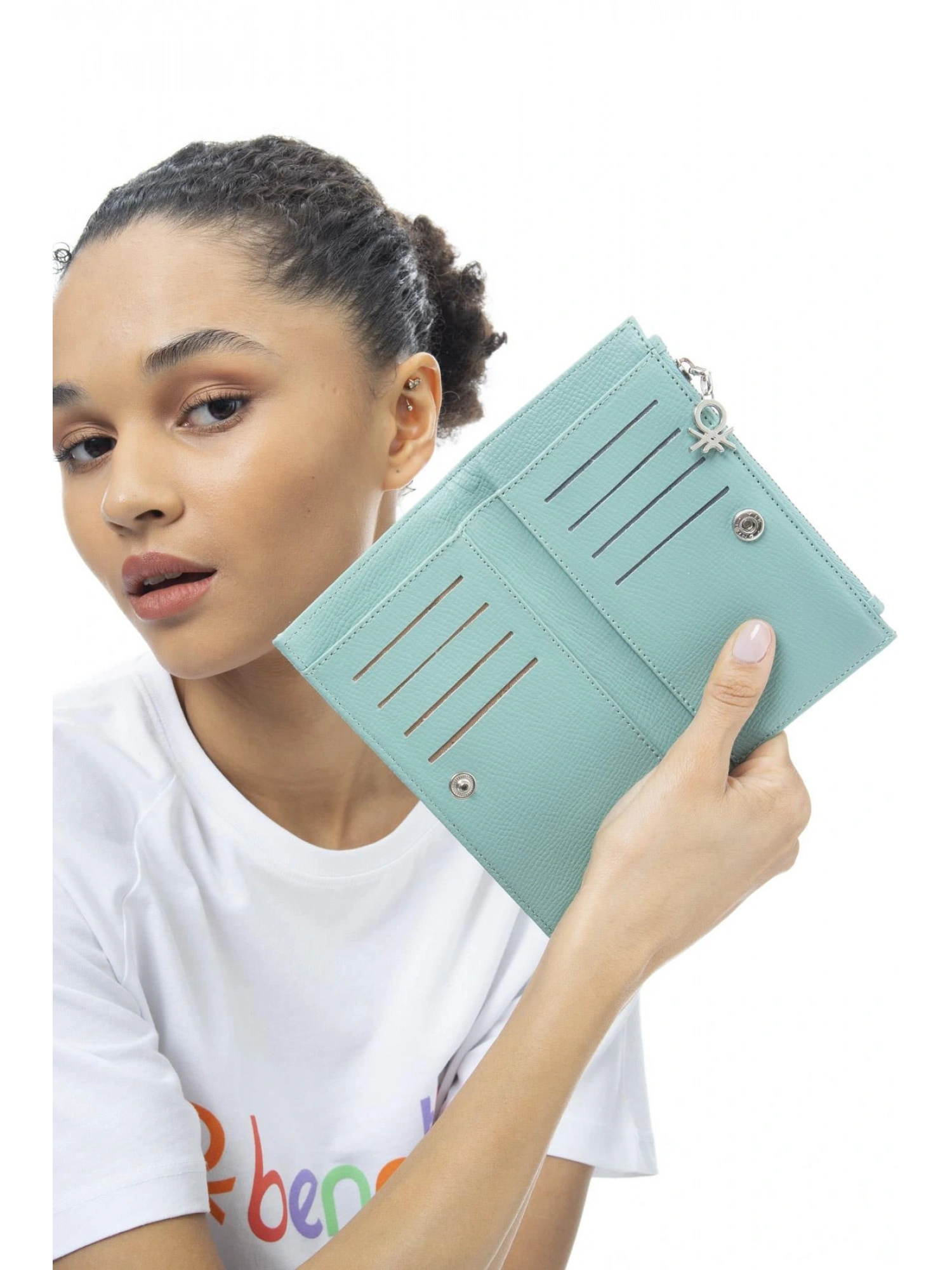 Benetton Yazılı Büyük İnce Cüzdan BNT988