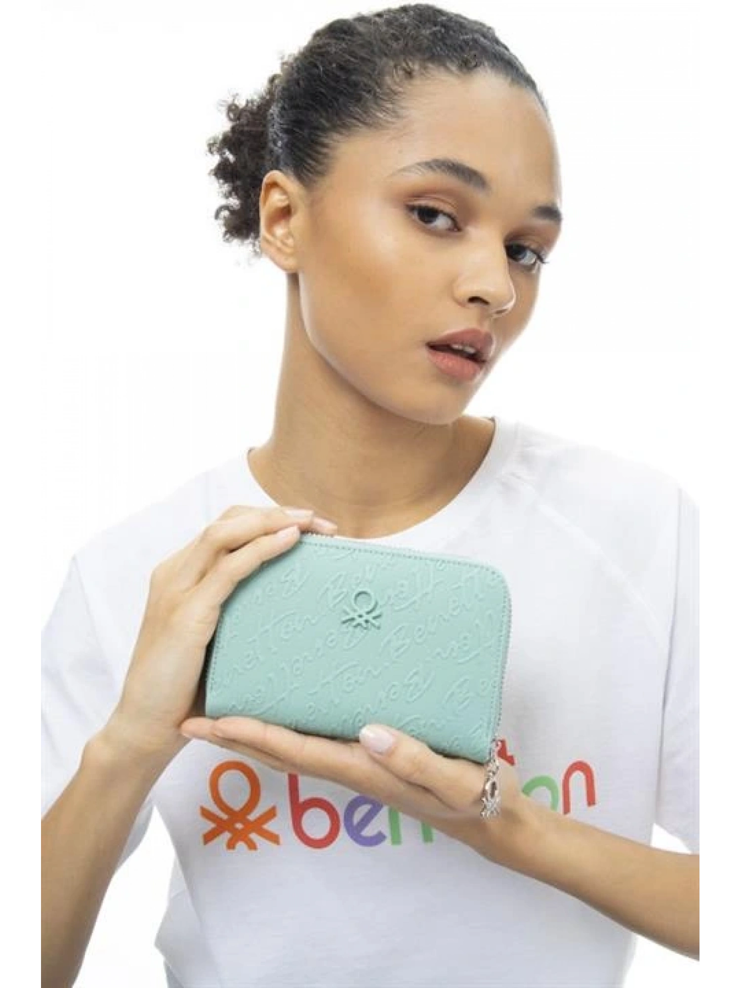 Benetton Yazılı Fermuarlı Cüzdan BNT984