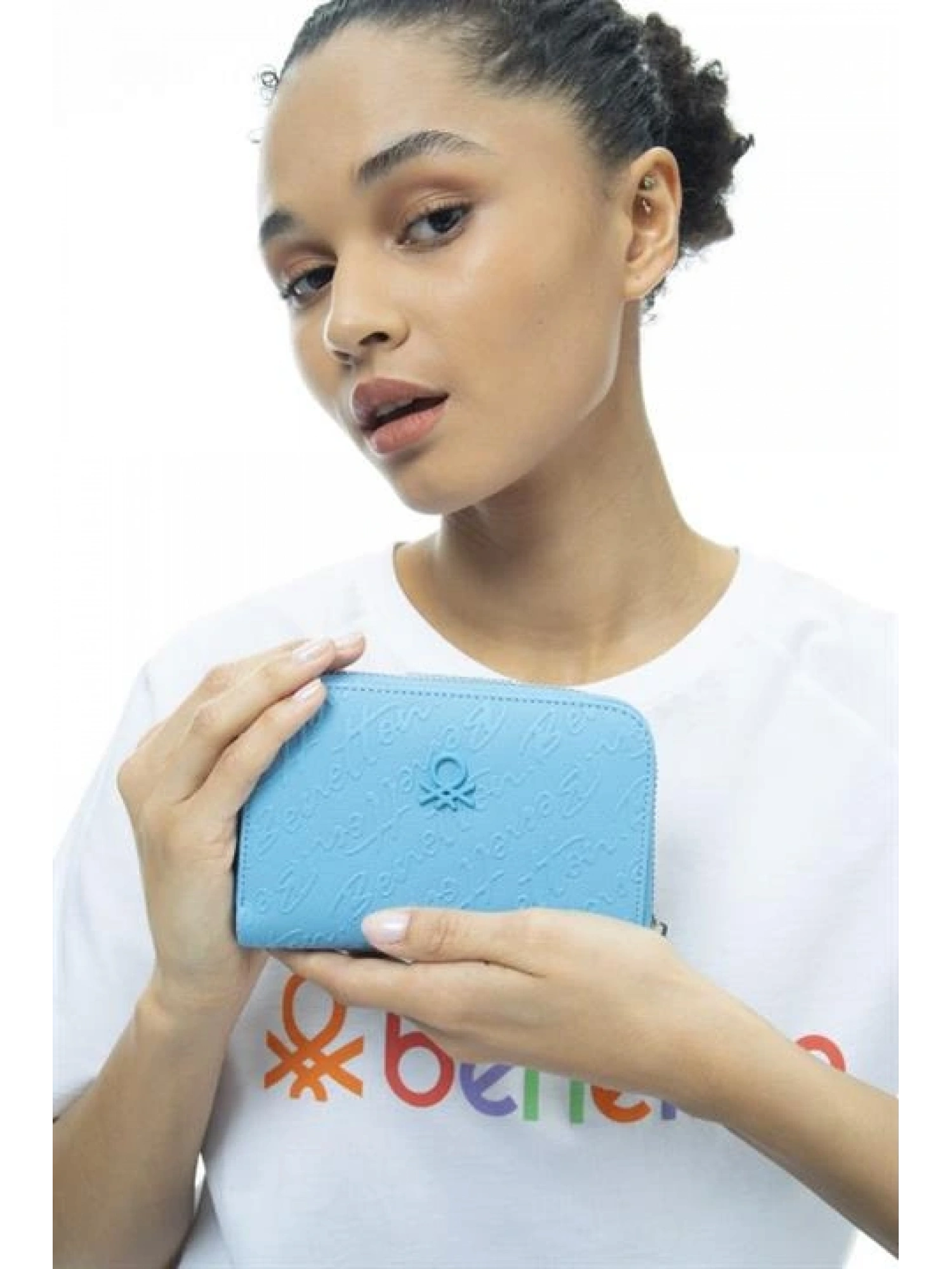 Benetton Yazılı Fermuarlı Cüzdan BNT984