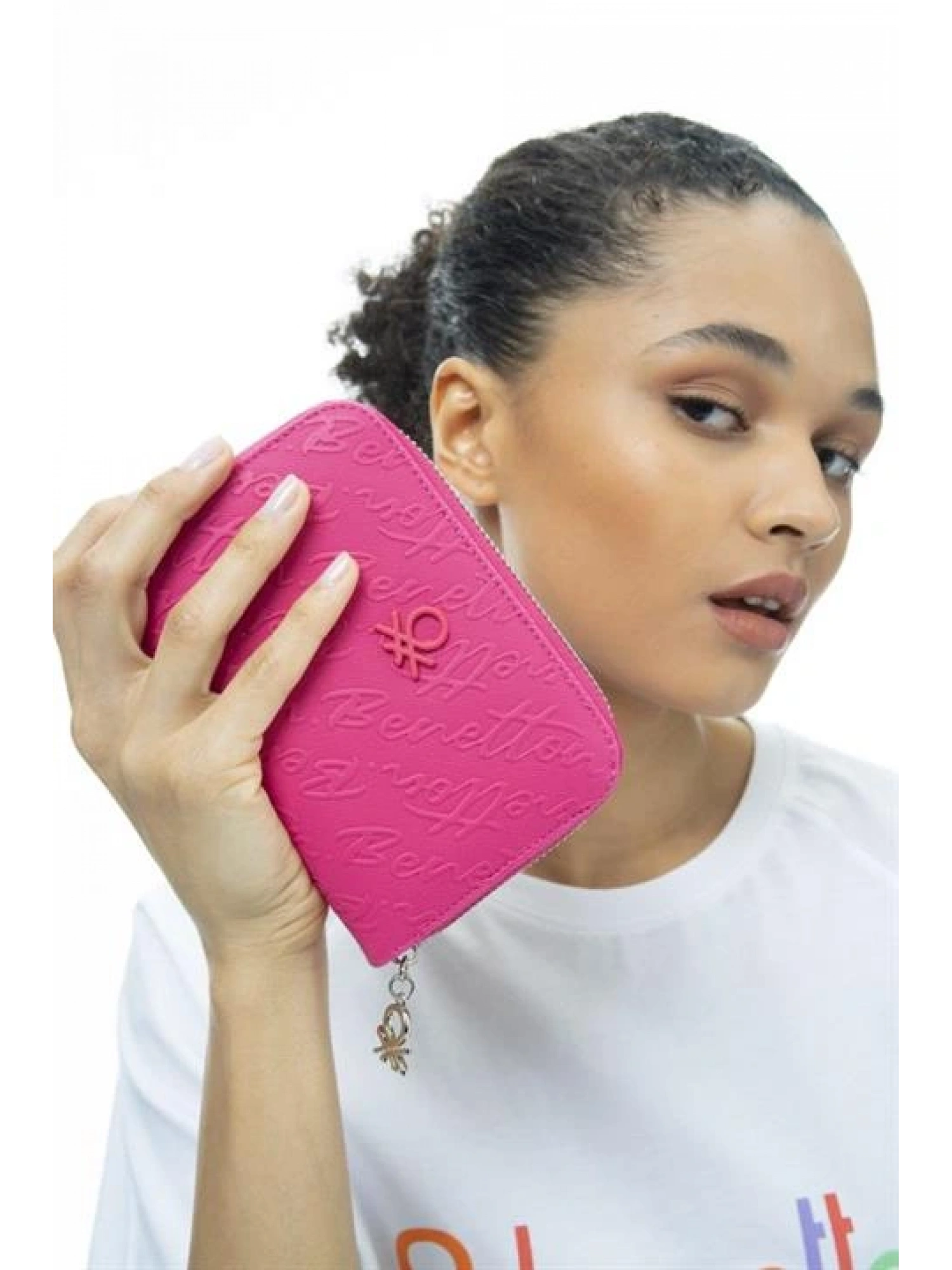 Benetton Yazılı Fermuarlı Cüzdan BNT984