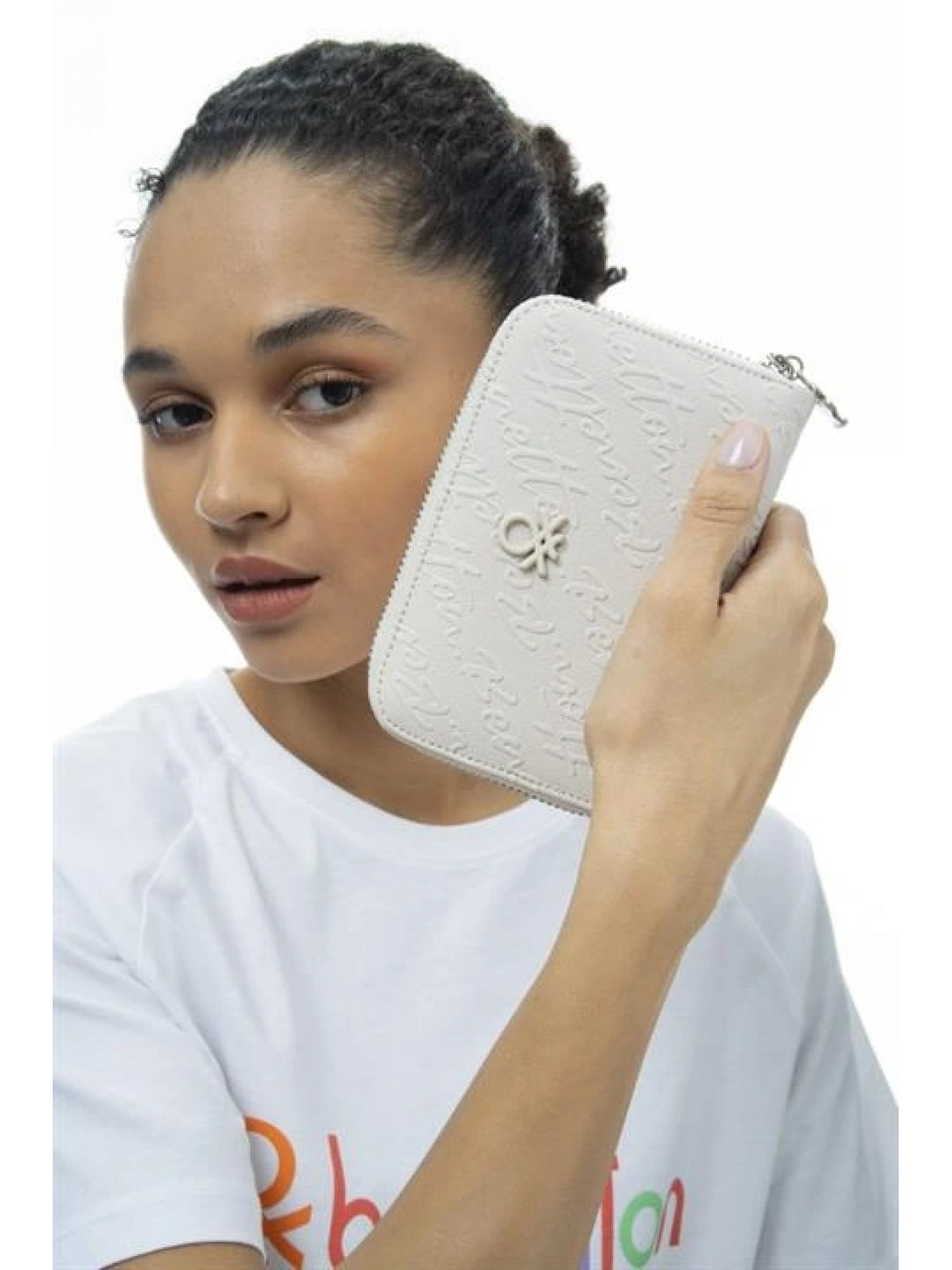 Benetton Yazılı Fermuarlı Cüzdan BNT984