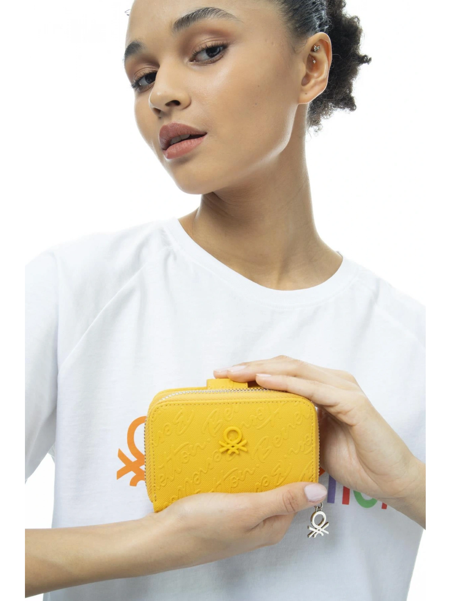 Benetton Yazılı Fermuarlı Cüzdan BNT986