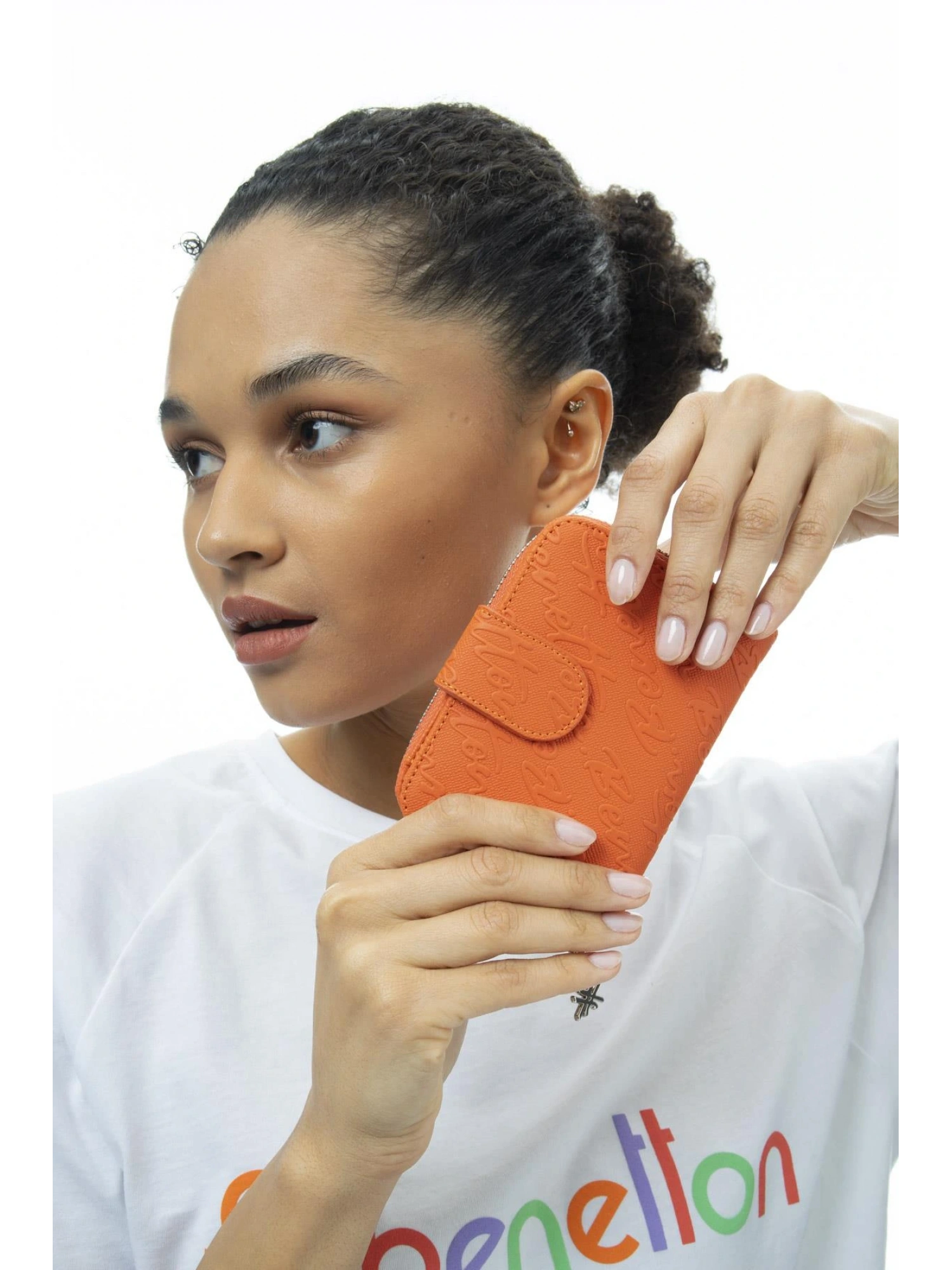 Benetton Yazılı Fermuarlı Cüzdan BNT986