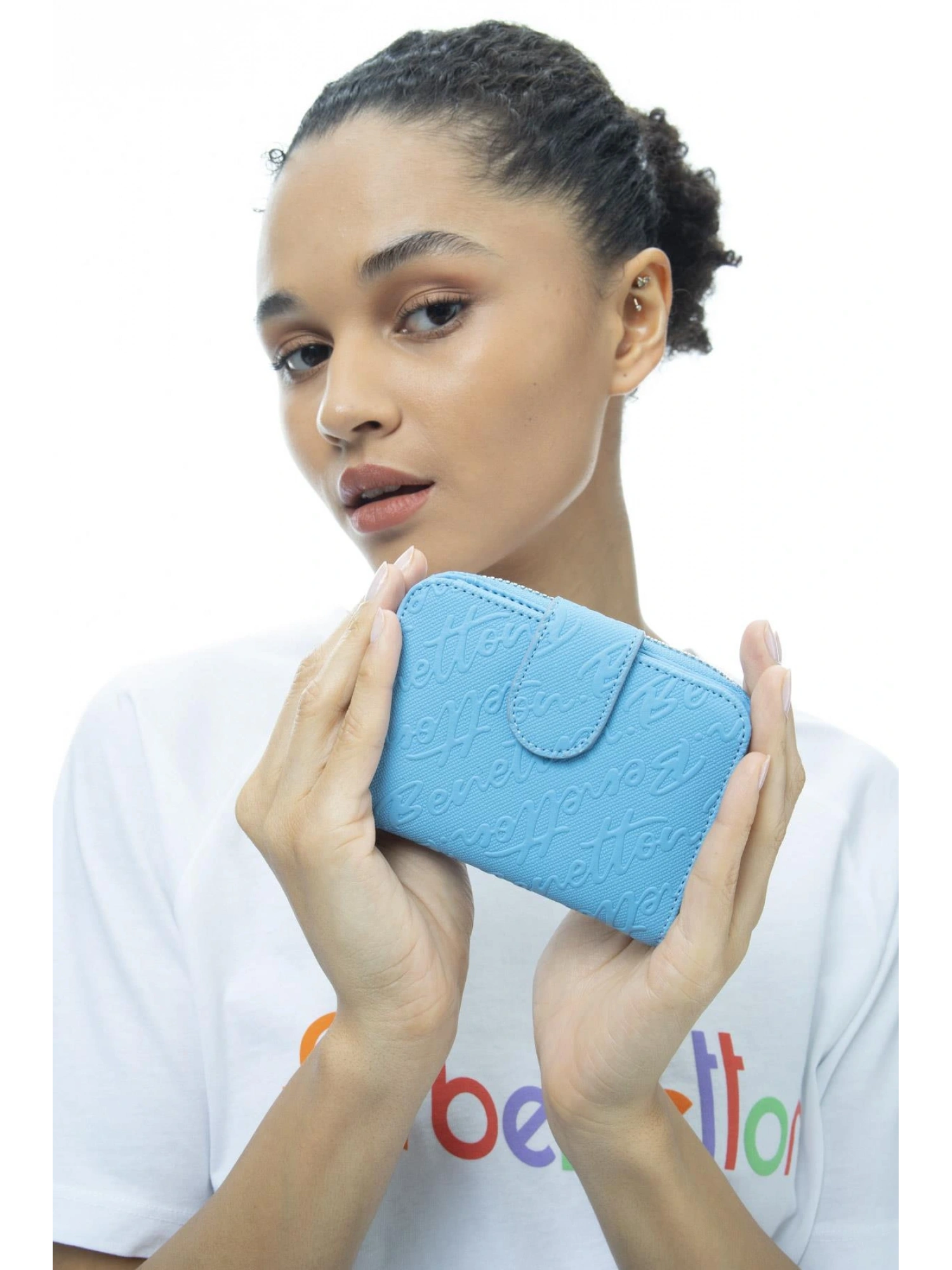 Benetton Yazılı Fermuarlı Cüzdan BNT986