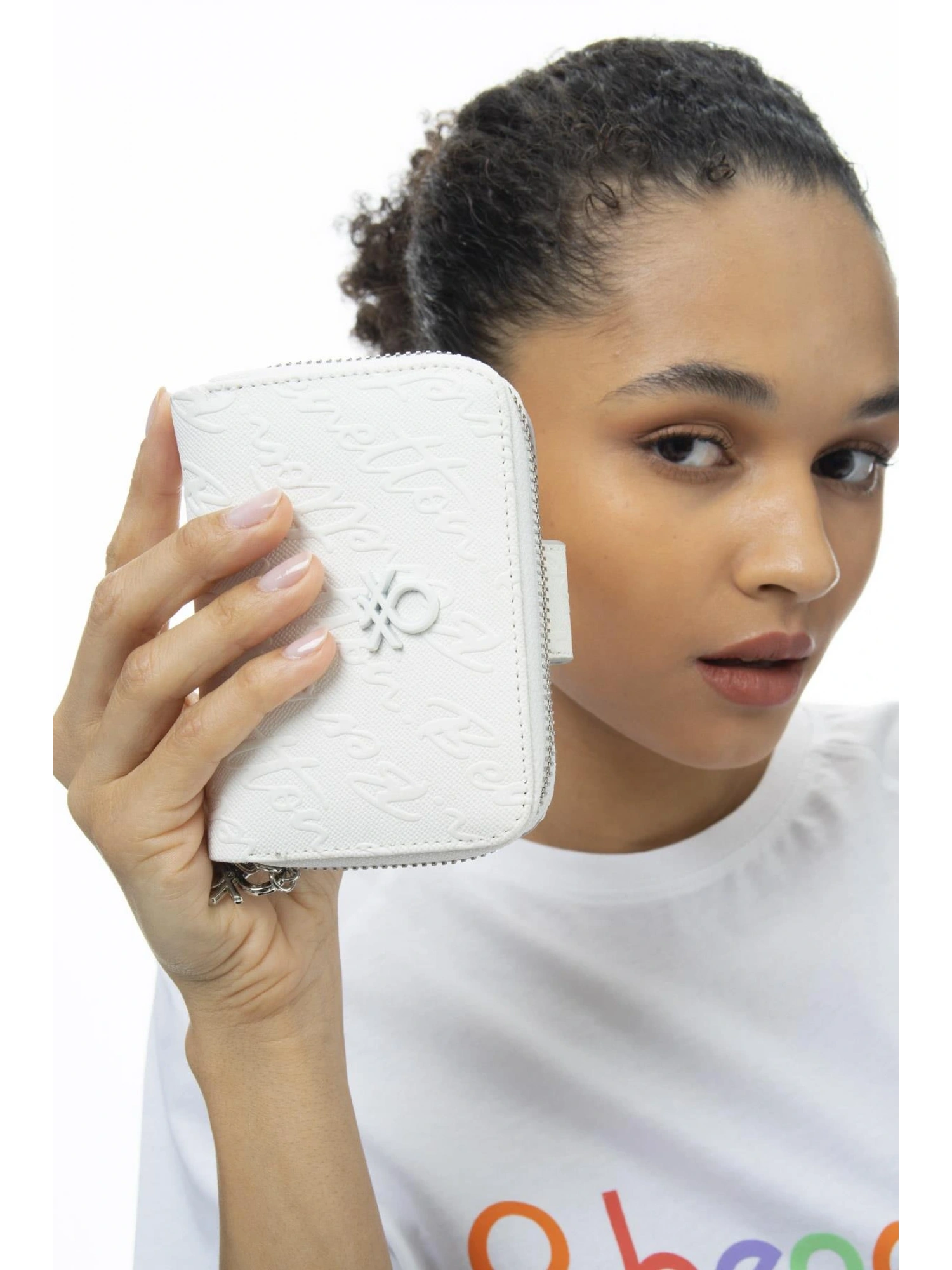 Benetton Yazılı Fermuarlı Cüzdan BNT986