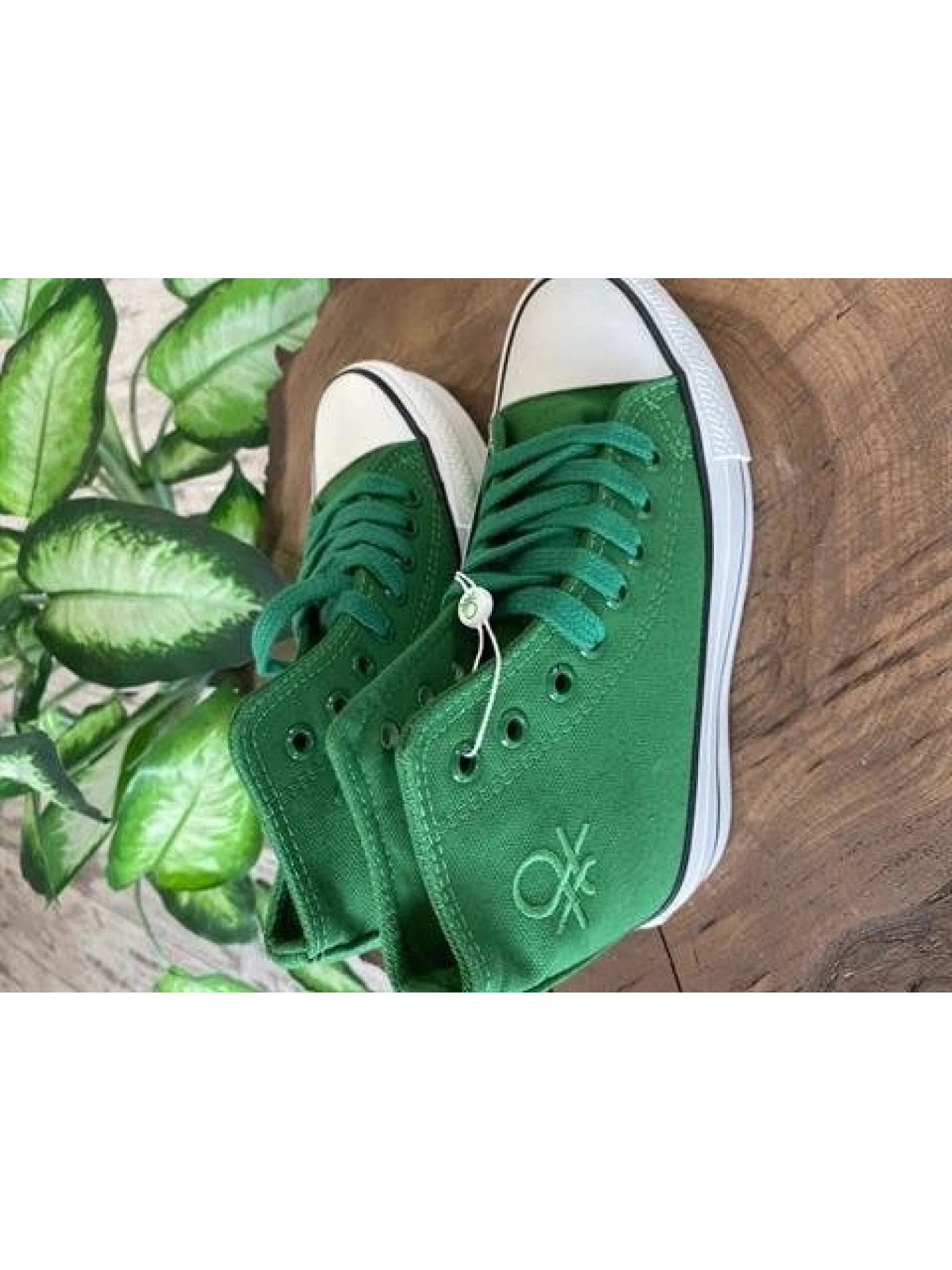 Benetton Yüksek Tabanlı Yeşil Converse Ayakkabı 30939